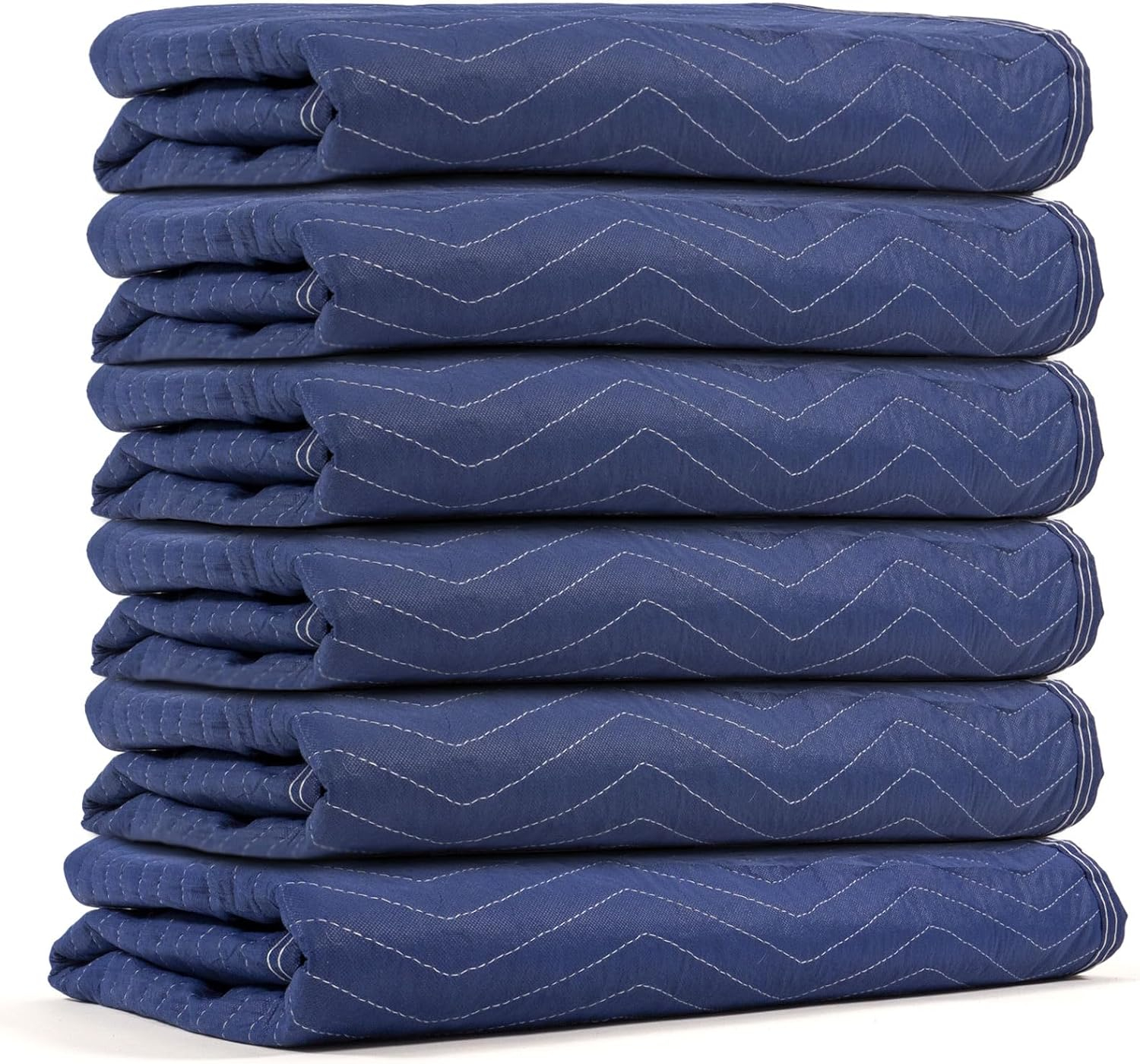 US Cargo Control Moving Blankets 72"x80", MBSAVER43 Econo Saver, (43 lb/doz Weight), Professional Quilted Furniture Moving Pads for Packing, Shipping or Cargo Blanket, Blue, 6-Pack