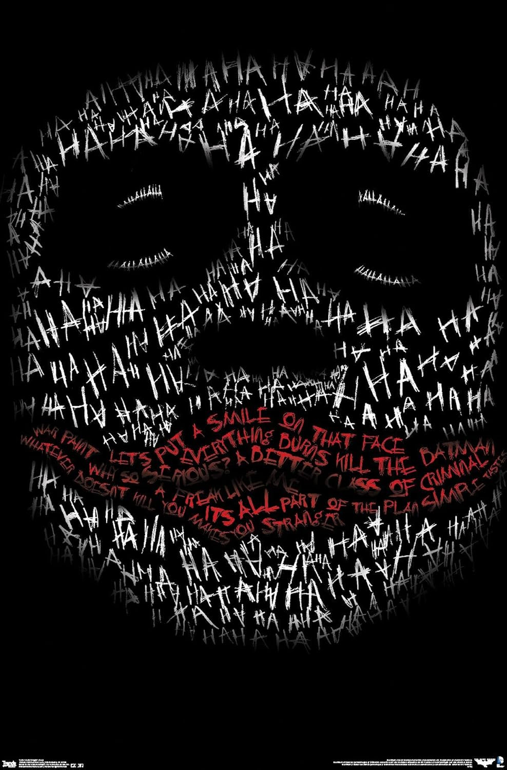 Dark Knight Glossy Black and Red Wall Poster 34" x 22.37"