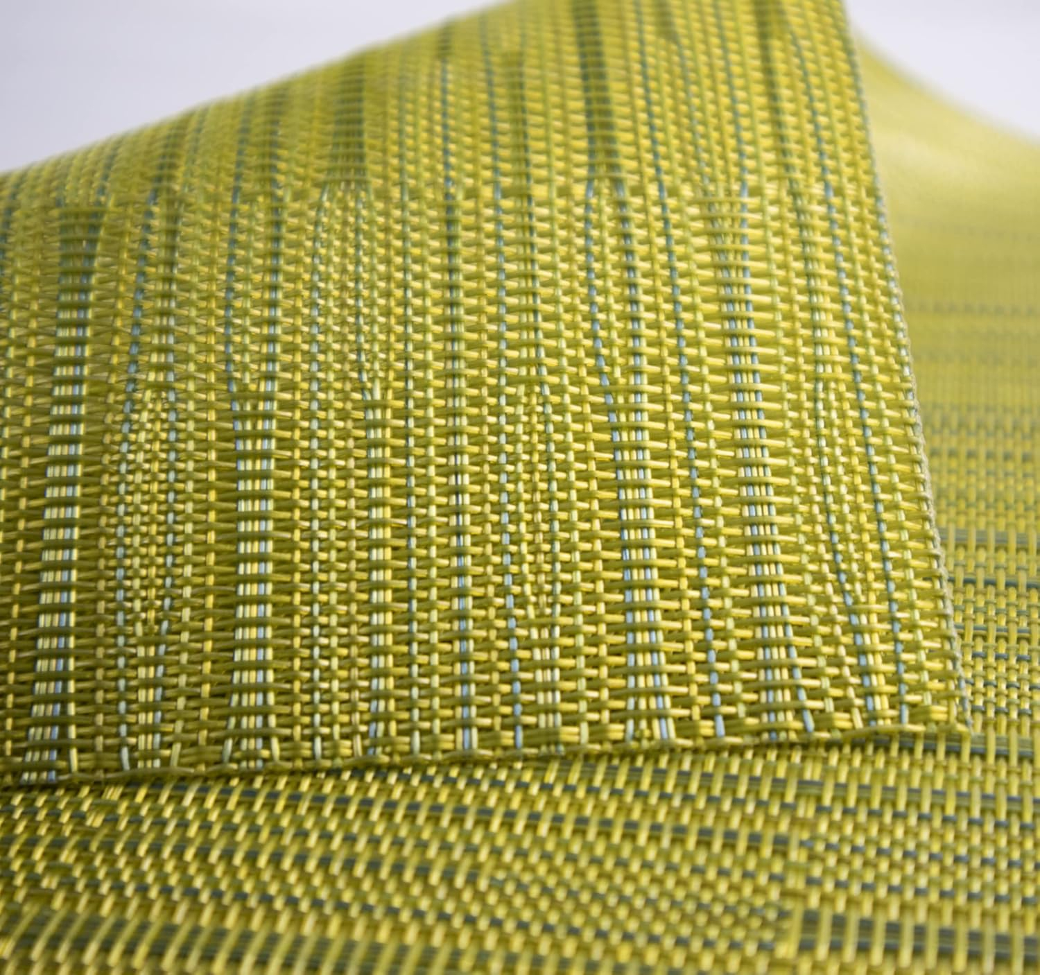 Risch Vinyl Woven Placemats, Elegant Rectangular Plastic Weave Placemat, Indoor Outdoor Dining, Washable, Reusable, Heavy Duty, Non-Slip, 16” x 12”, Lime Green, Set of 12