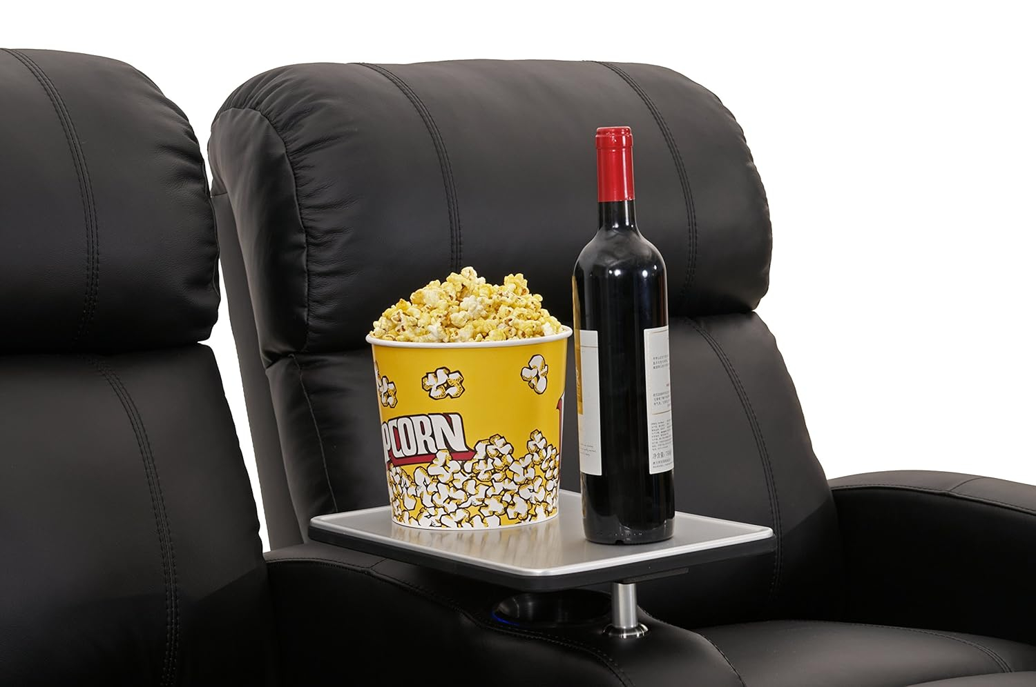 Brushed Aluminum Swivel Tray Table for Recliners