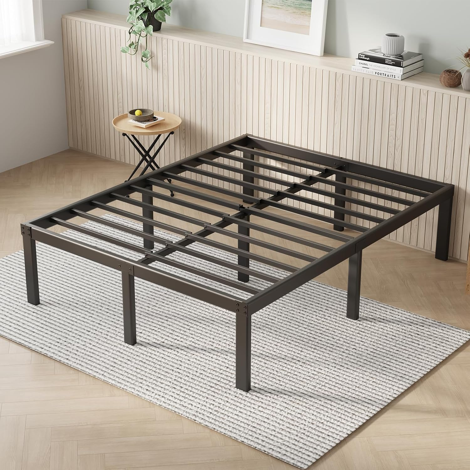 Novilla King Size Bed Frame, 14 Inch Metal Platform Bed Frame King Size with Storage Space Under Bed, Heavy Duty Steel Slat Support, Easy Assembly, No Box Spring Needed