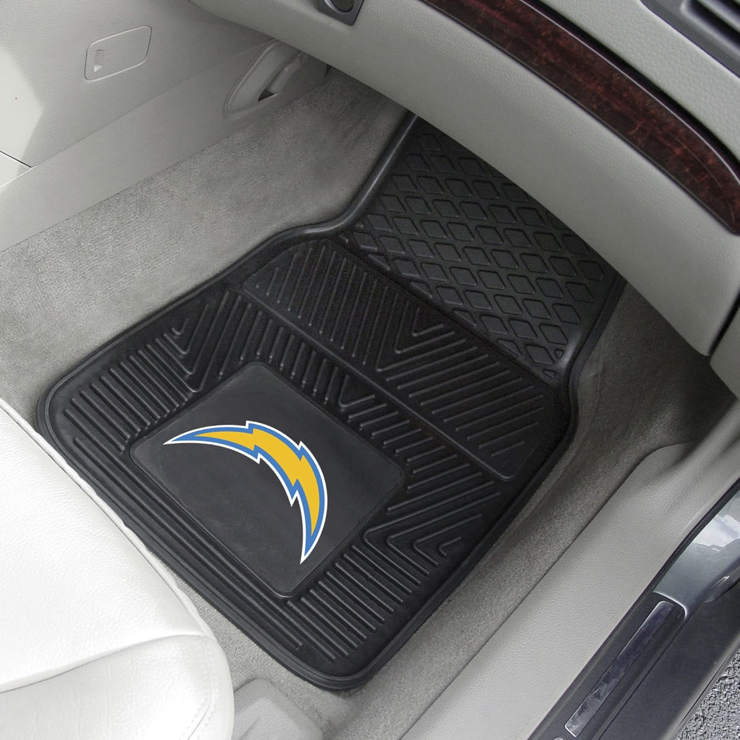 Los Angeles Chargers Heavy Duty Black Vinyl Car Mats