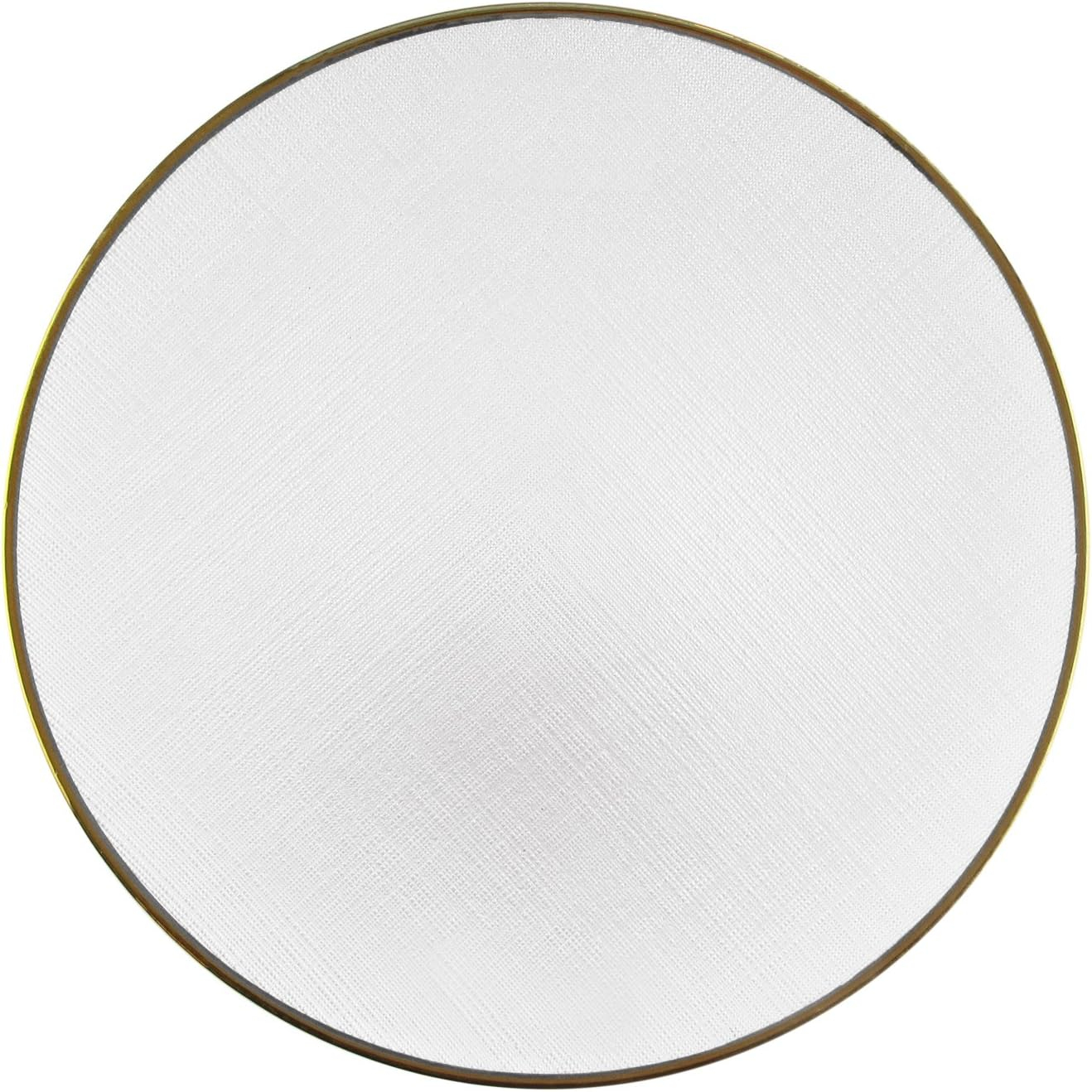 ChargeIt by Jay Laurel Charger Plate 13” Decorative Glass Service Plate for Home, Professional Dining, Perfect for Upscale Events, Dinner Parties, Weddings, Banquets, Catering, 1 Piece, White