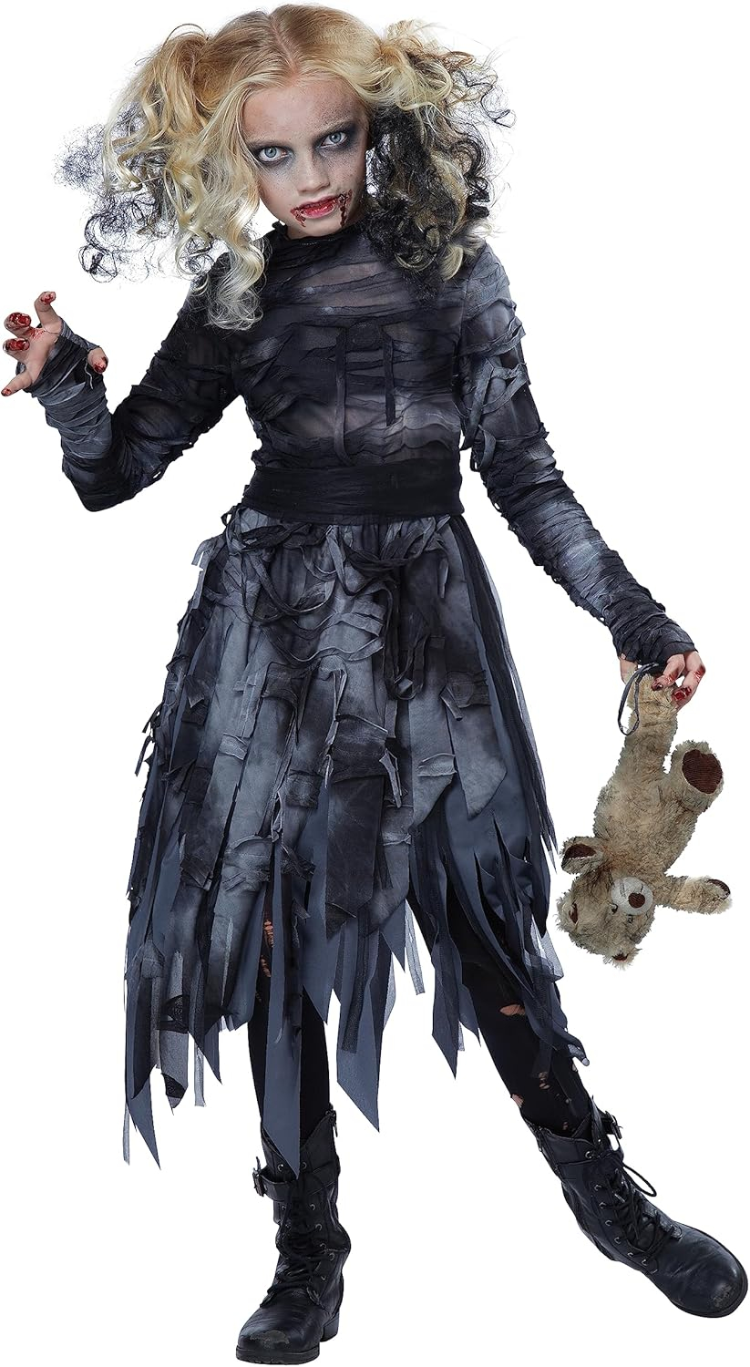 california costumes zombie girl child costume, x-large