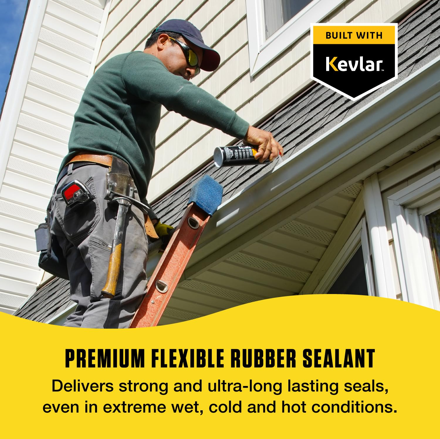 Great Stuff Leak Sealer,Rubber,Clear,Spray GSEC14101