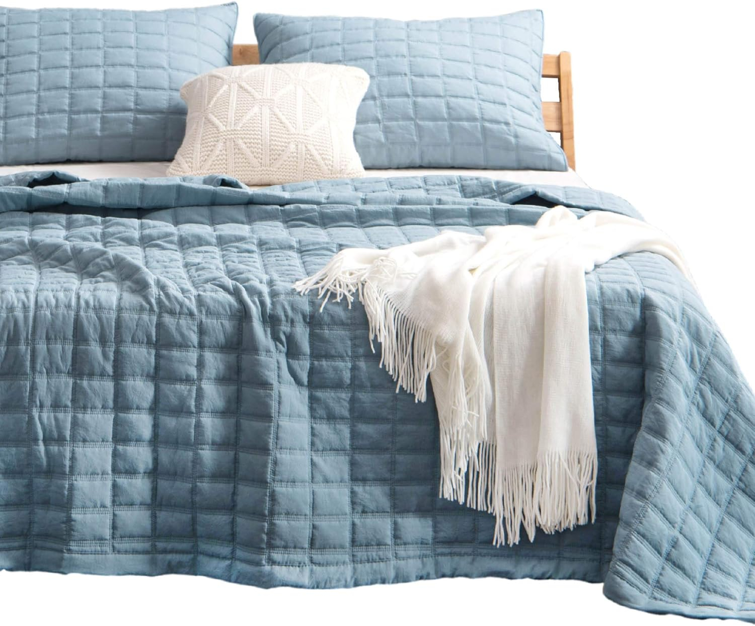 Kasentex Stonewashed Reversible Quilt Set