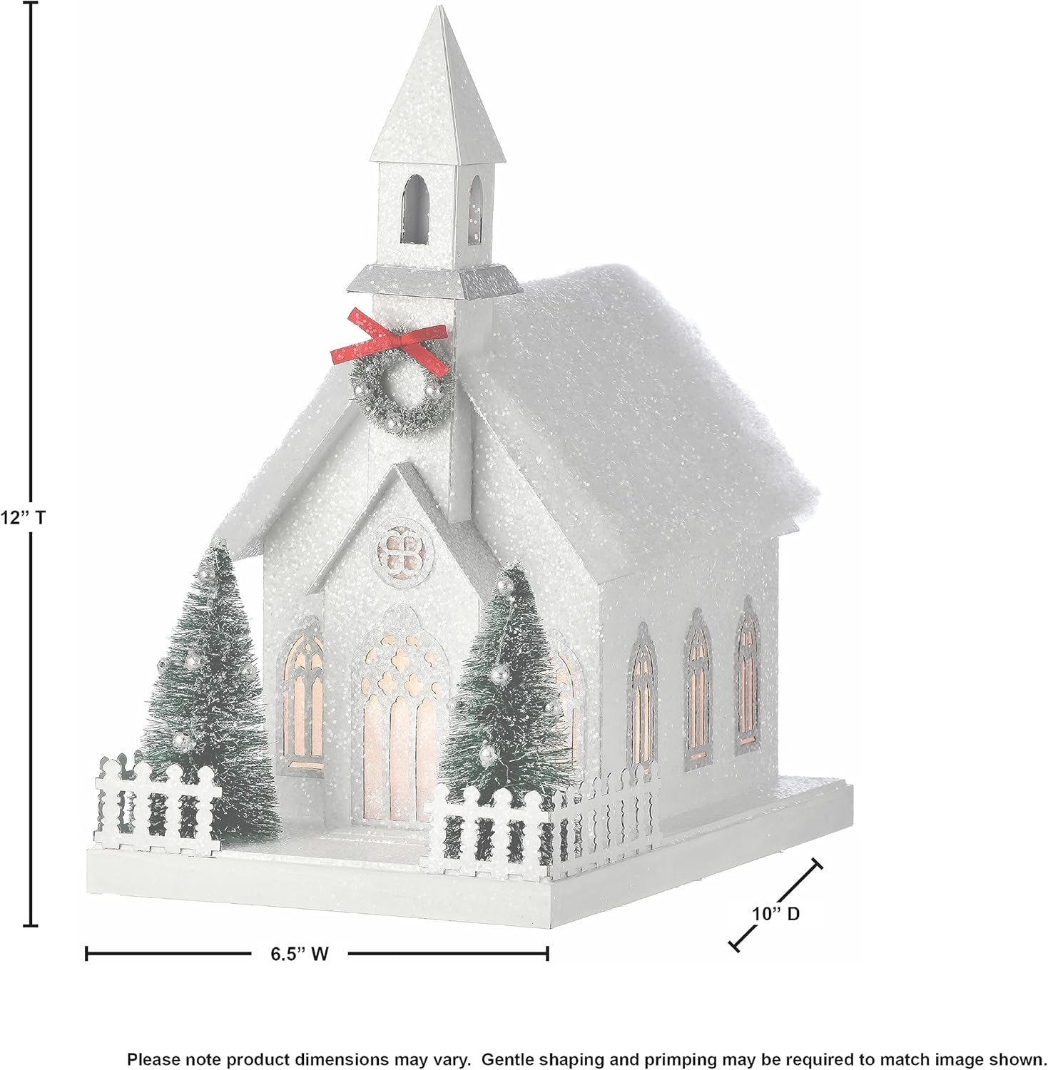 Regency International 11.5" Led/Battery Cardboard Timer Country Church