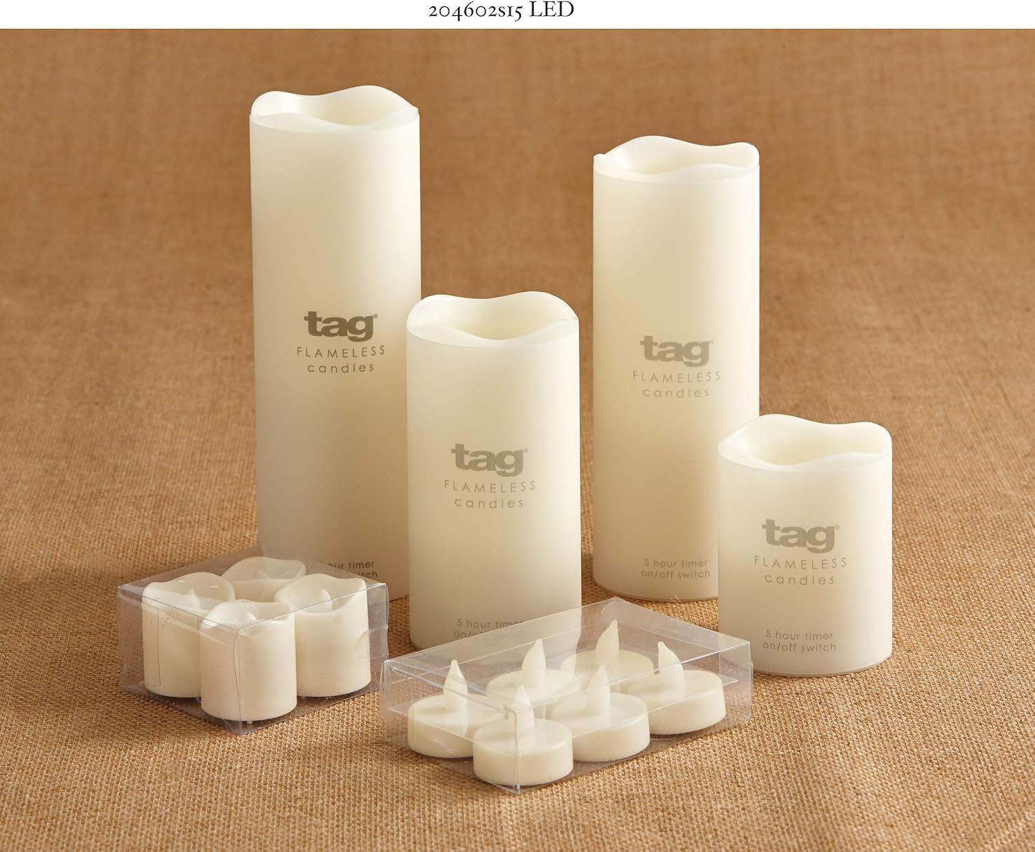TAG LED Pillar Candle, Ivory - 3x6" (204608)