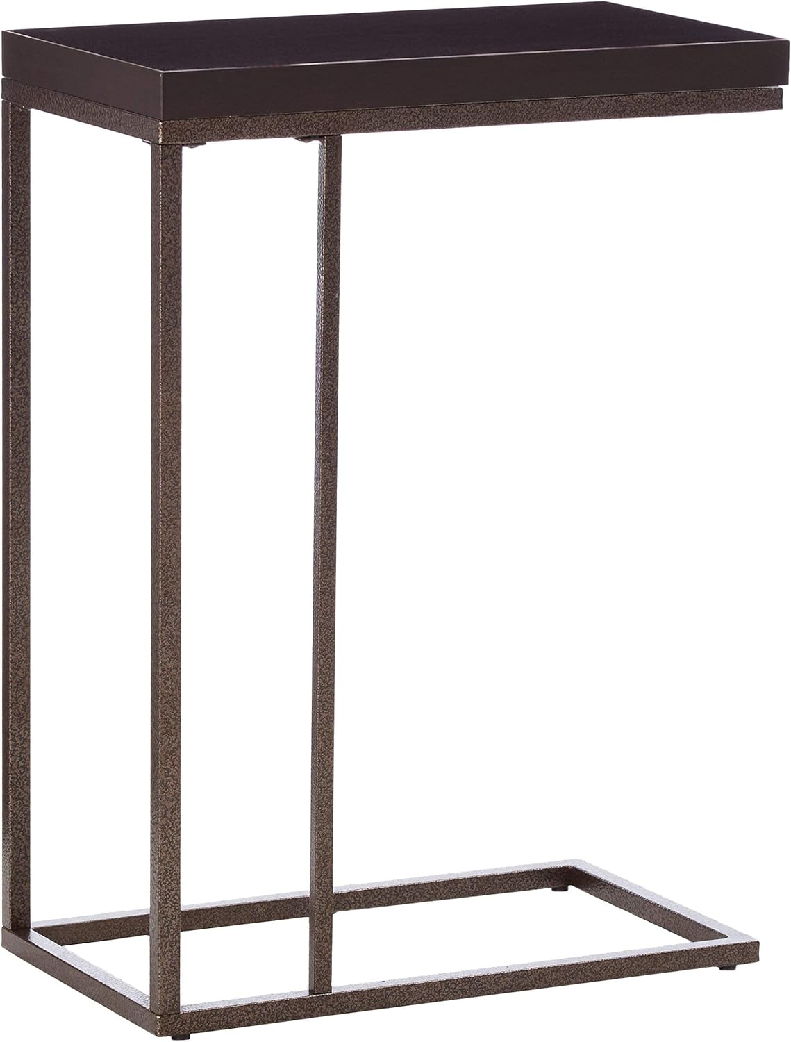 Accent Table - Cappuccino - Bronze Metal