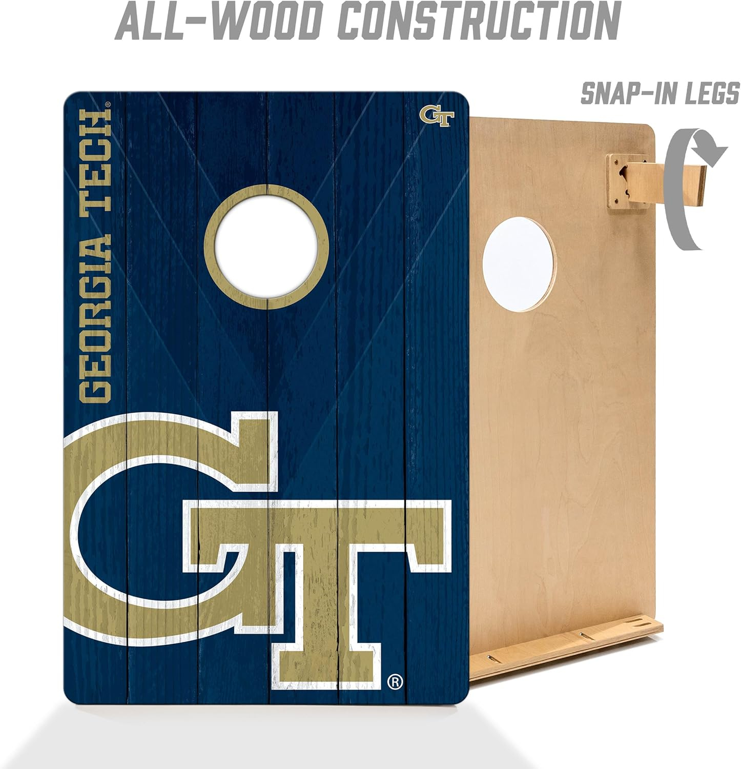 YouTheFan NCAA Professional Wood 2'x3' Cornhole Board w/ Logo Bags | Wayfair