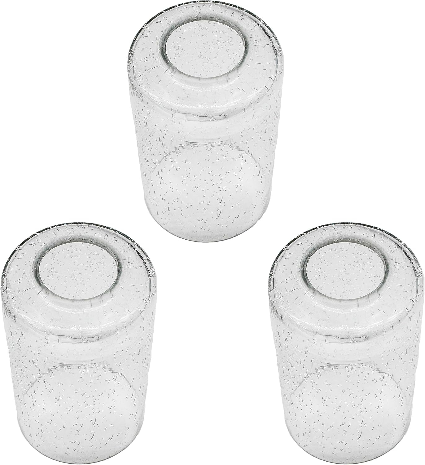Bubble Seeded Glass Lamp Shade, LEDupdates 3 Packs Clear Cylinder for Light Fixture Glass Replacement