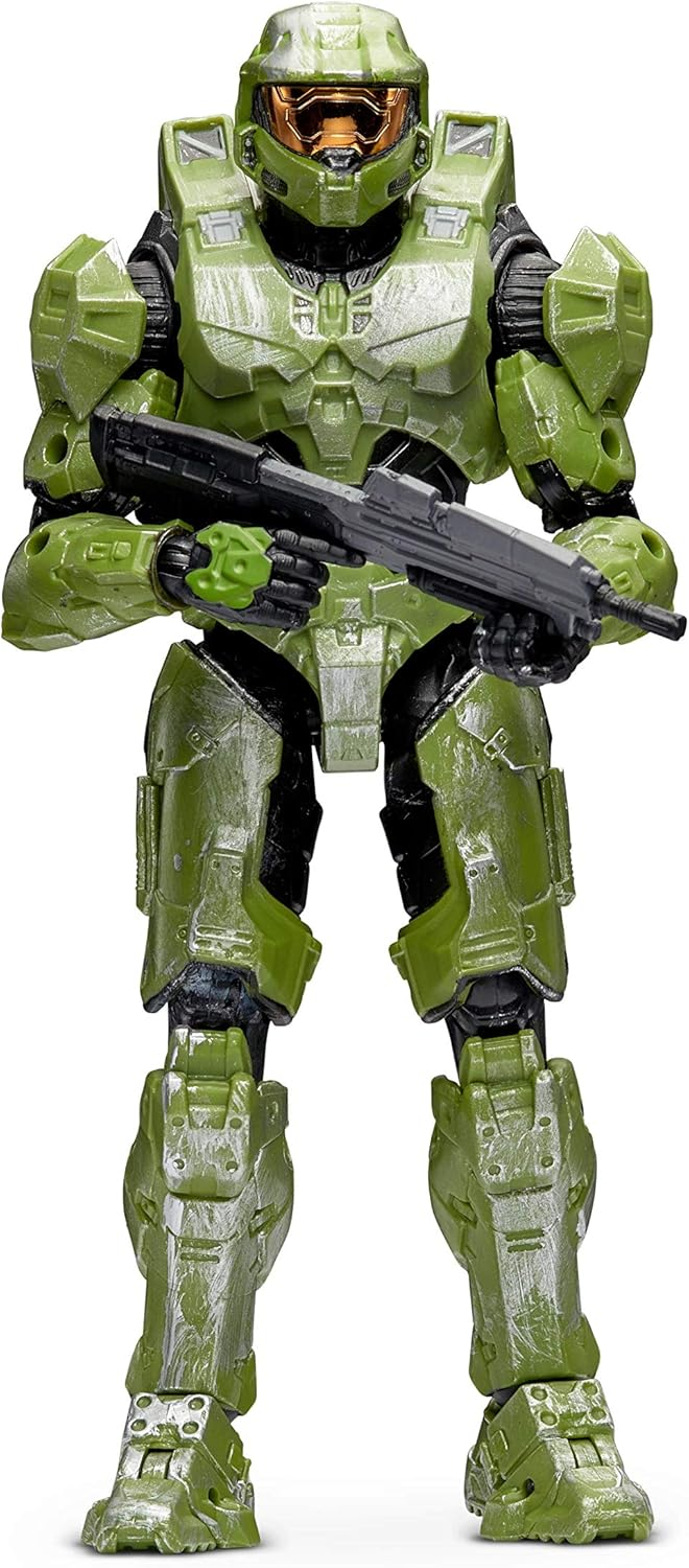 Green and Black Articulated Spartan Action Figure with Accessories