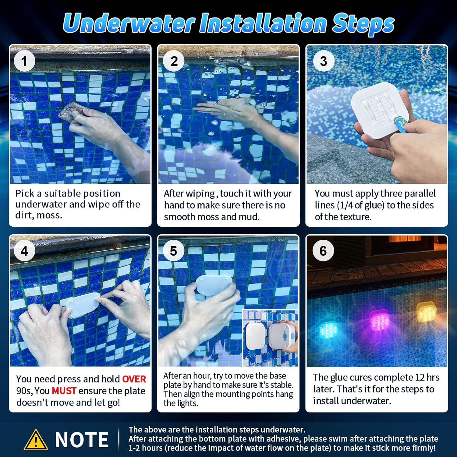 Pool Lights for Above Ground Pools Waterproof with Remote, Underwater Rechargeable 2600mAh Battery Magnetic 16 Color Changing Floating Submersible Pool Light for Inground Pool LED Lights Party Decor