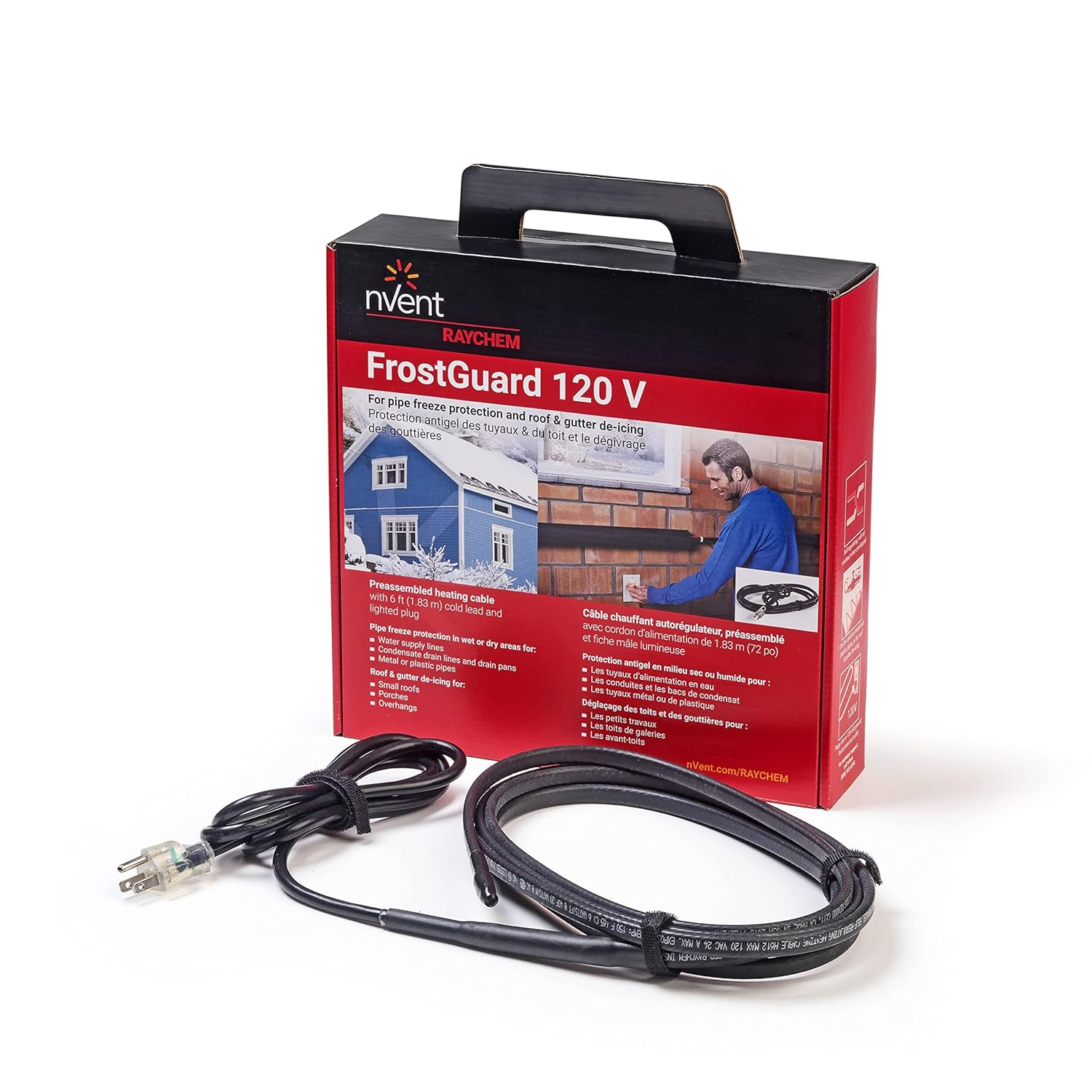 nVent Raychem Black 12 ft FrostGuard Pipe Freeze Protection Cable