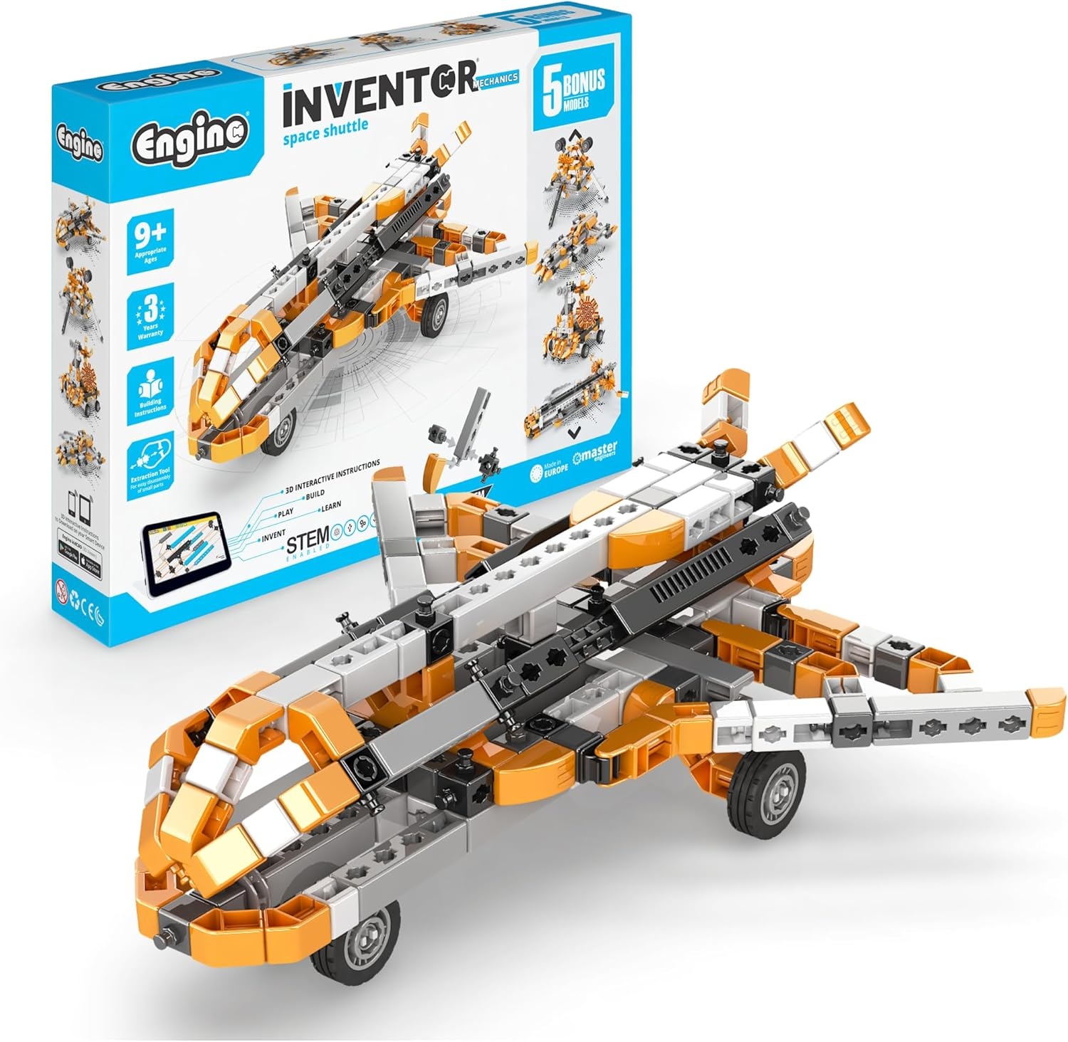 Engino- Inventor STEM Toys, Space Shuttle Kit, Construction Toys for Kids 9+