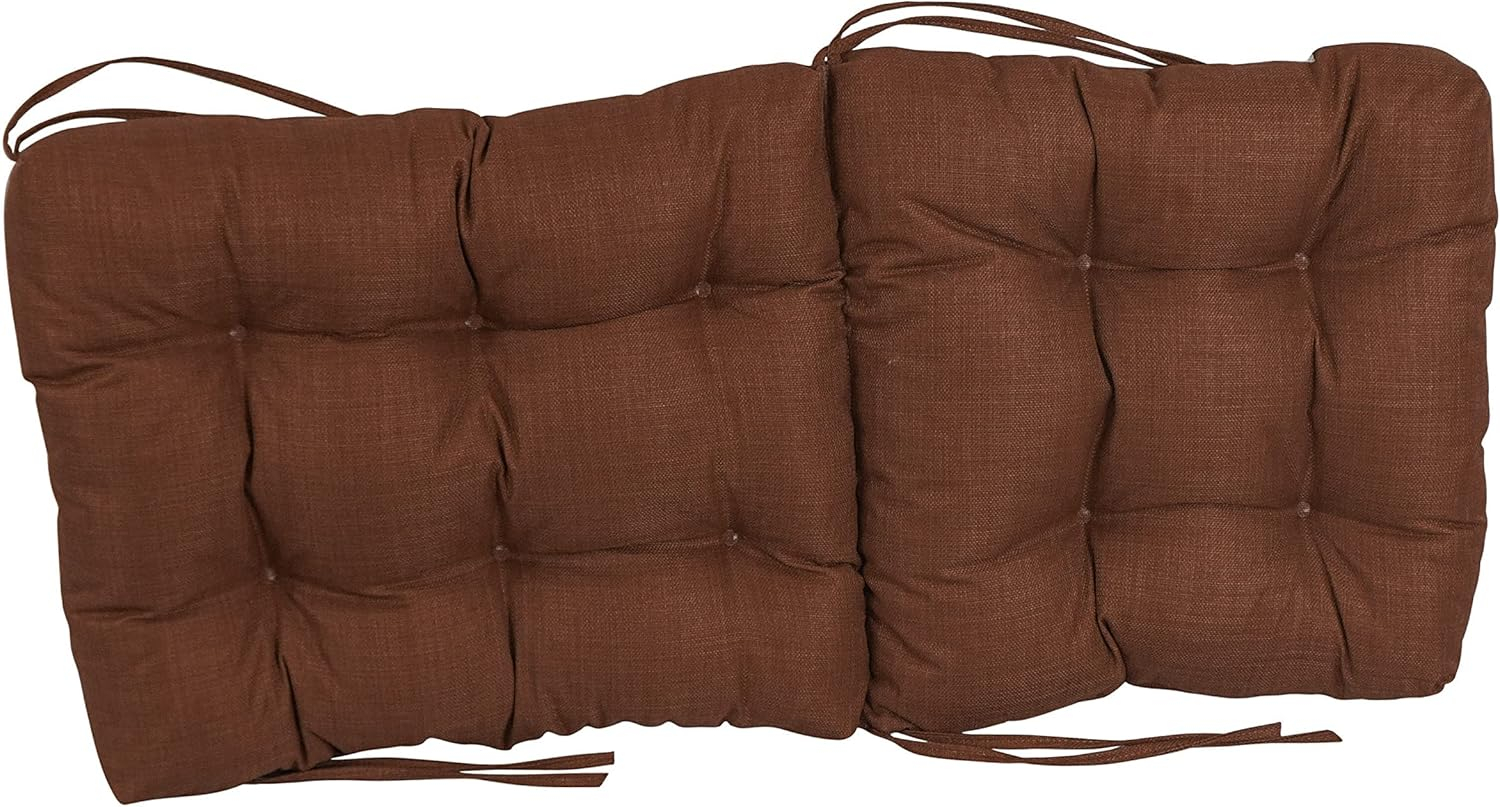 Blazing Needles 18-inch by 38-inch Spun Polyester Solid Outdoor Tufted Chair Cushion