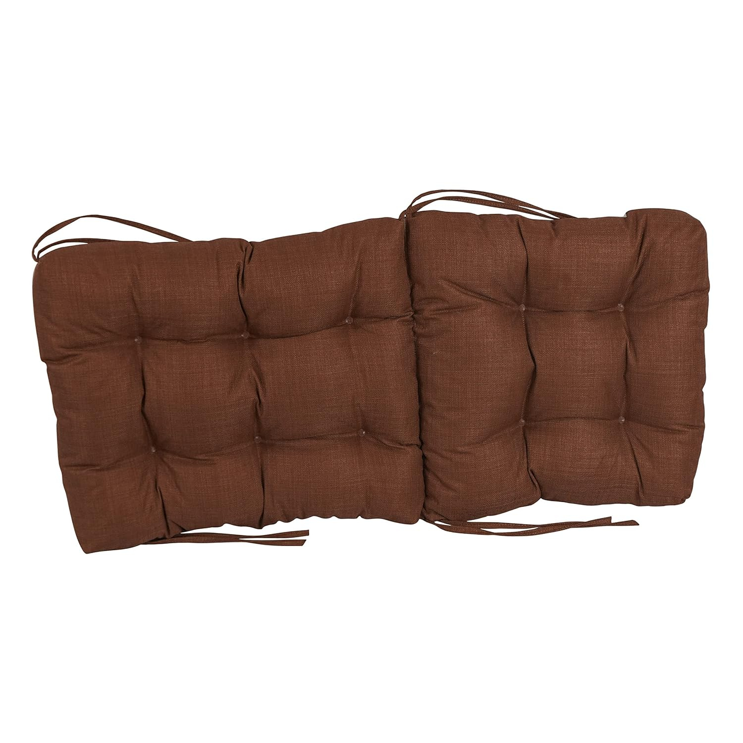 Blazing Needles 18-inch by 38-inch Spun Polyester Solid Outdoor Tufted Chair Cushion