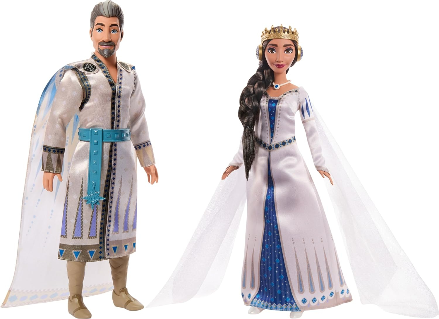 Disney 100 Wish King Magnifico & Queen Amaya Posable Fashion Dolls New with Box