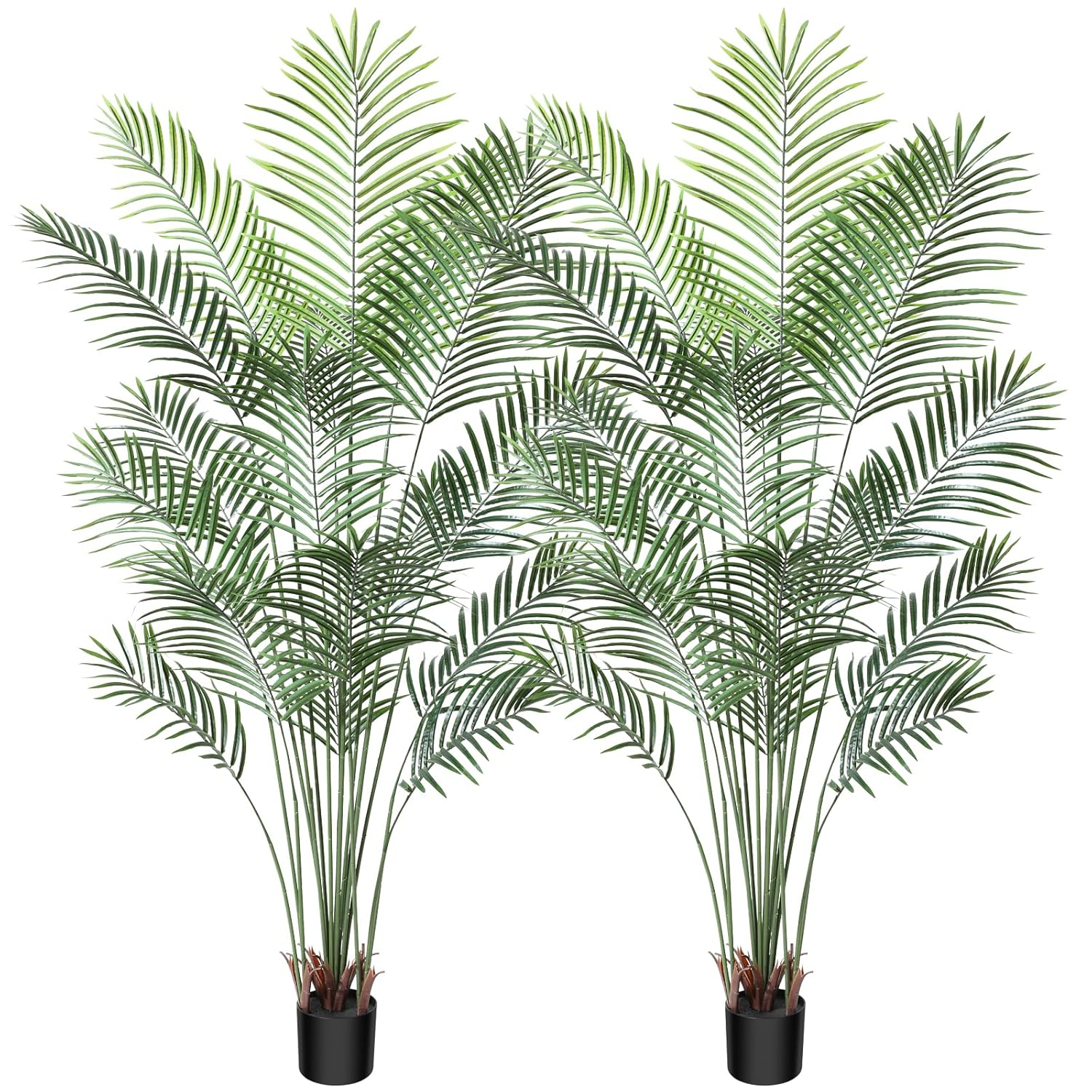 Artificial Areca Palm Plant 5Ft Fake Tropical Palm Tree, Perfect Faux Dypsis Lutescens Plants in Pot for Indoor Outdoor House Home Office Garden Modern Decoration Housewarming Gift,1Pcs