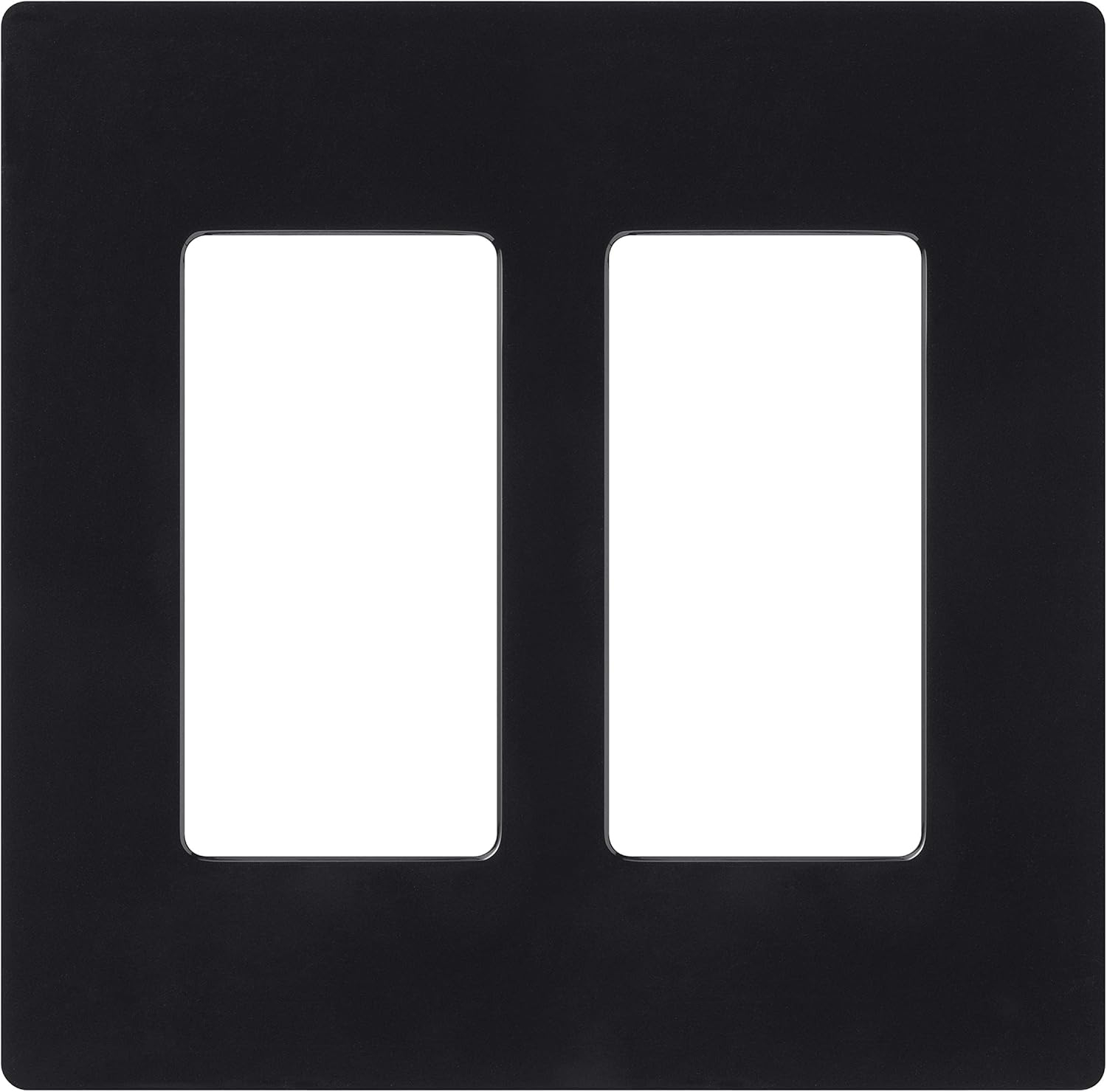 Black Gloss 2-Gang Decorator Wall Plate