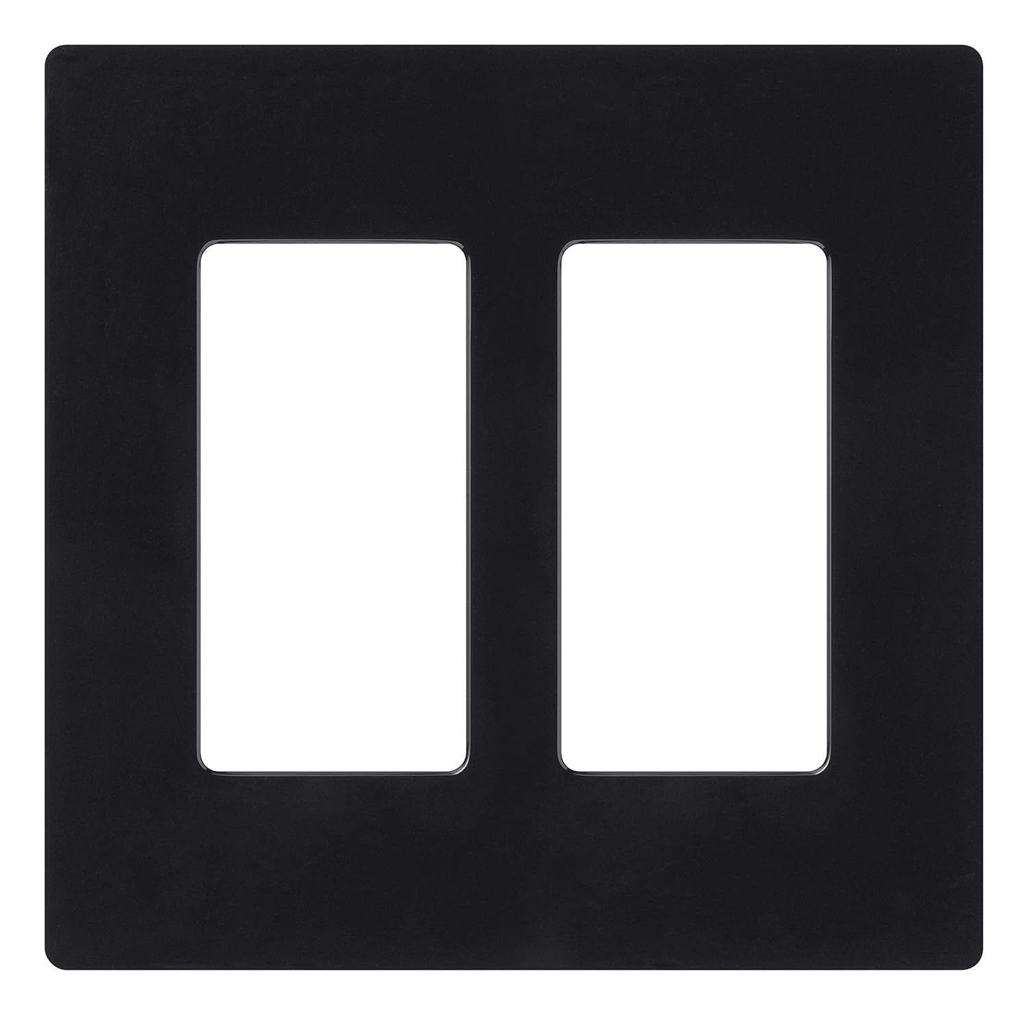 Black Gloss 2-Gang Decorator Wall Plate