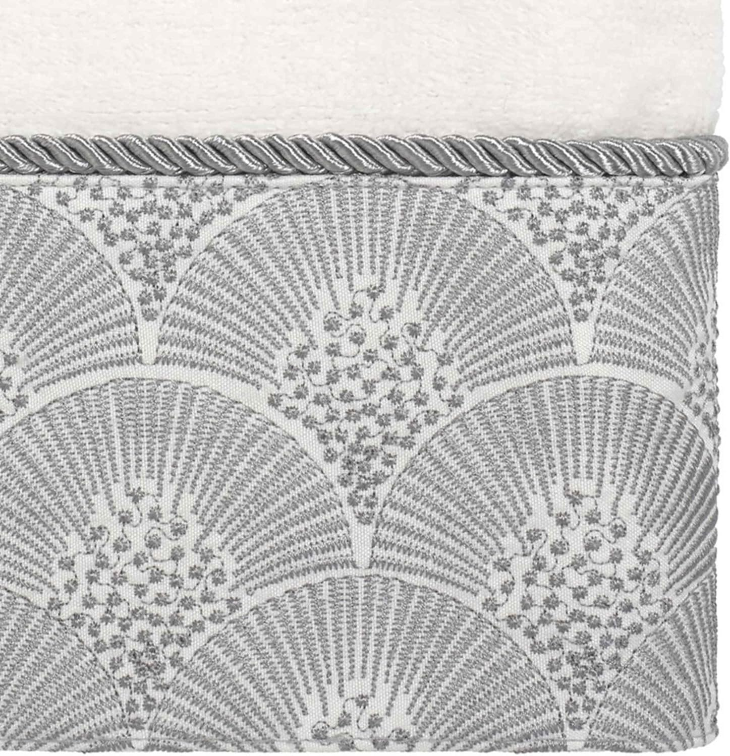 Avanti Linens - Hand Towel, Soft & Absorbent Cotton Towel (Deco Shell Collection, White)
