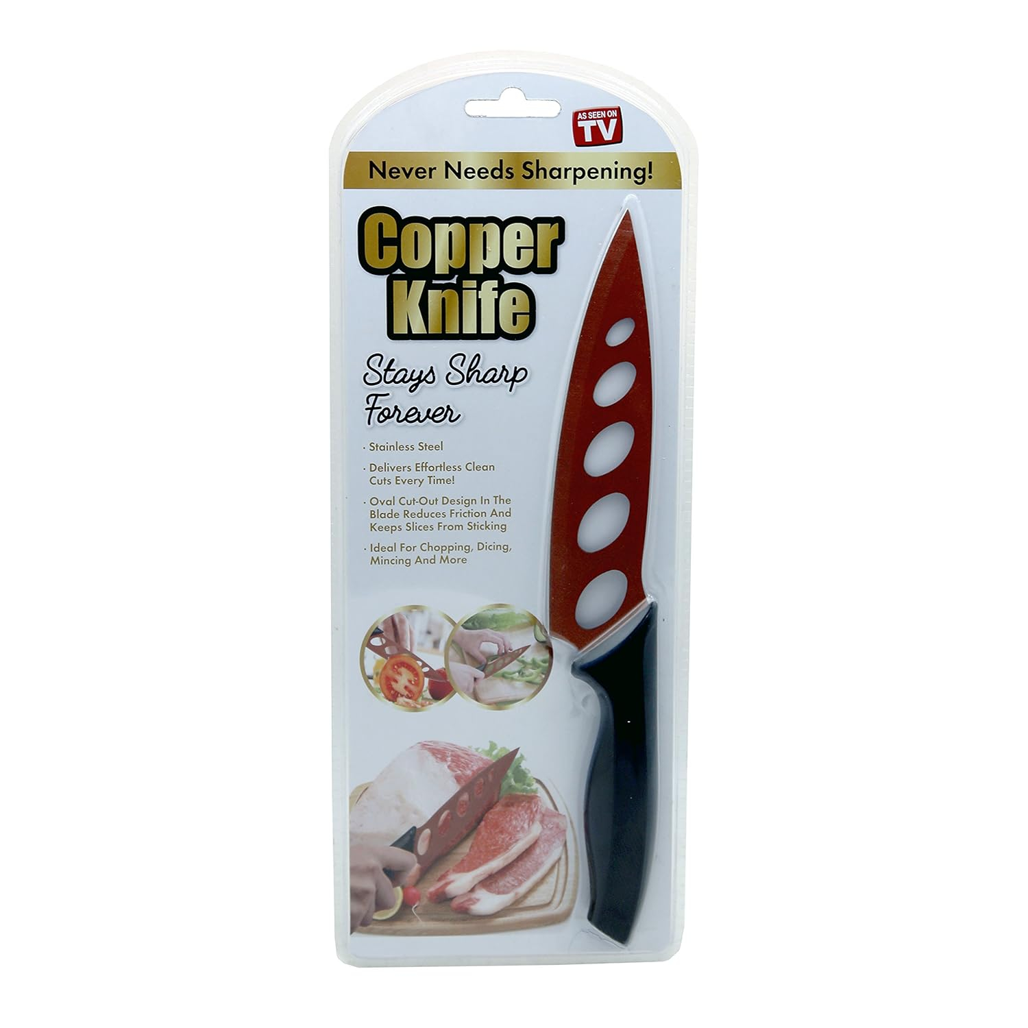Sharp Forever 5" Copper and Stainless Steel Knife Set