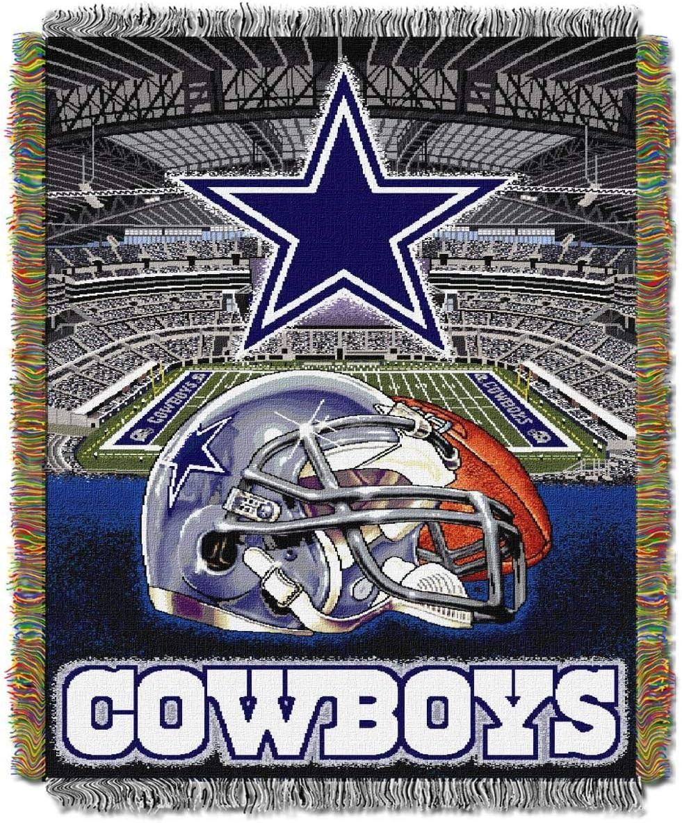Northwest NFL Dallas Cowboys Unisex-Adult Woven Tapestry Throw Blanket, 48" x 60", Home Field Advantage