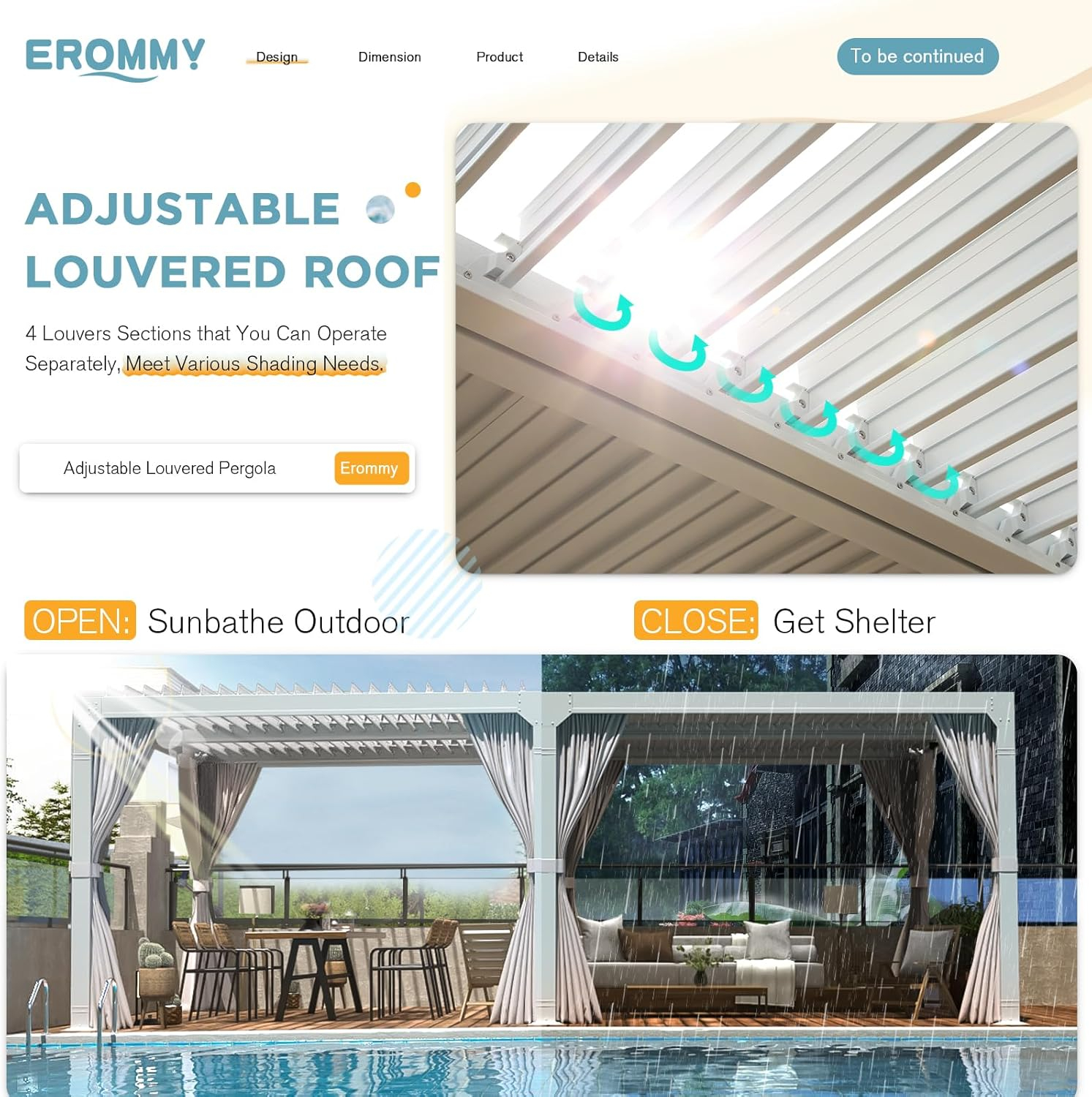 Erommy 10' x 20' Hardtop Gazebo, Adjustable Metal Roof with Curtains & Netting