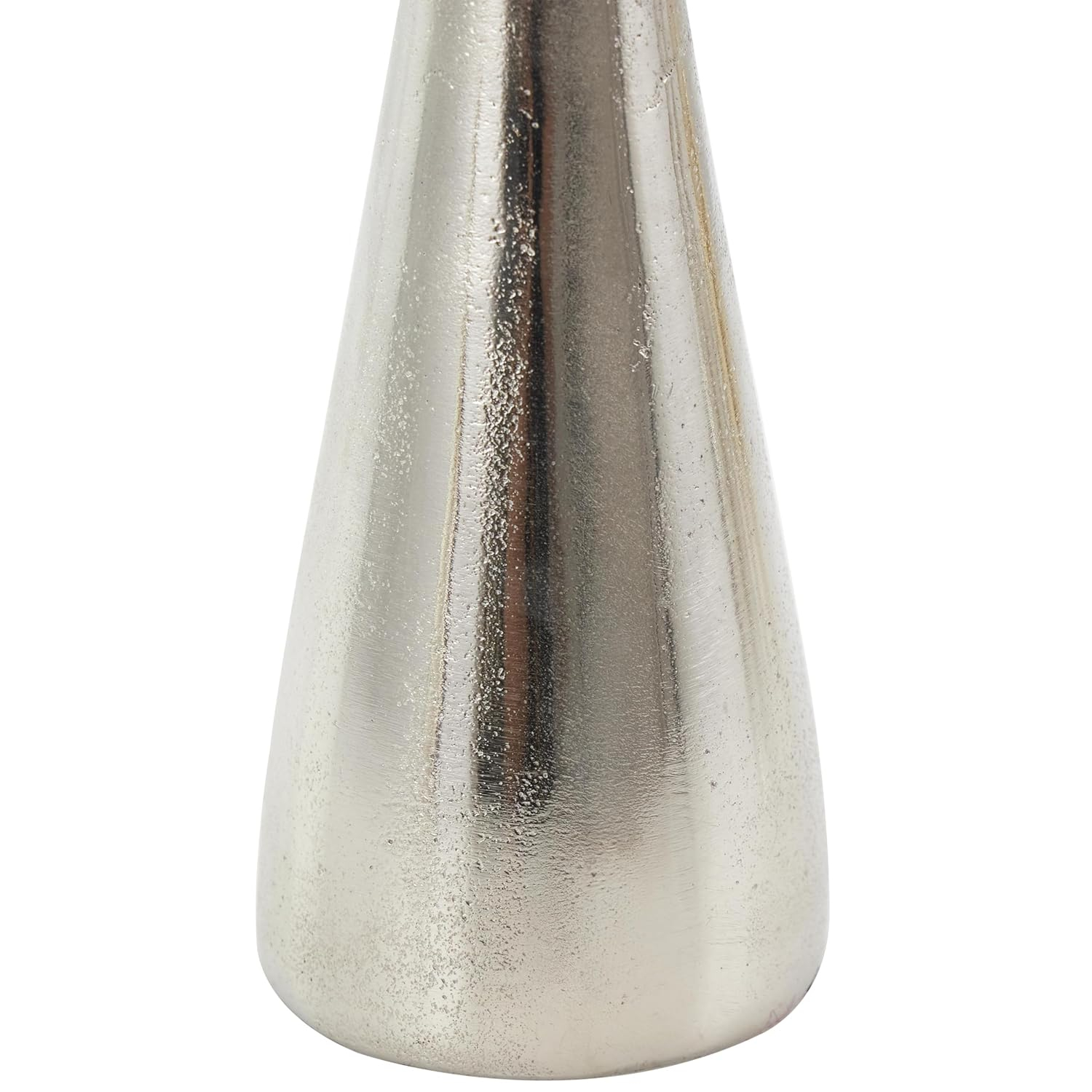 Deco 79 Aluminum Metal Decorative Candle Holder Candle Stand with Varying Shapes, Set of 2 Candlestick Holder 9", 7" H, Silver