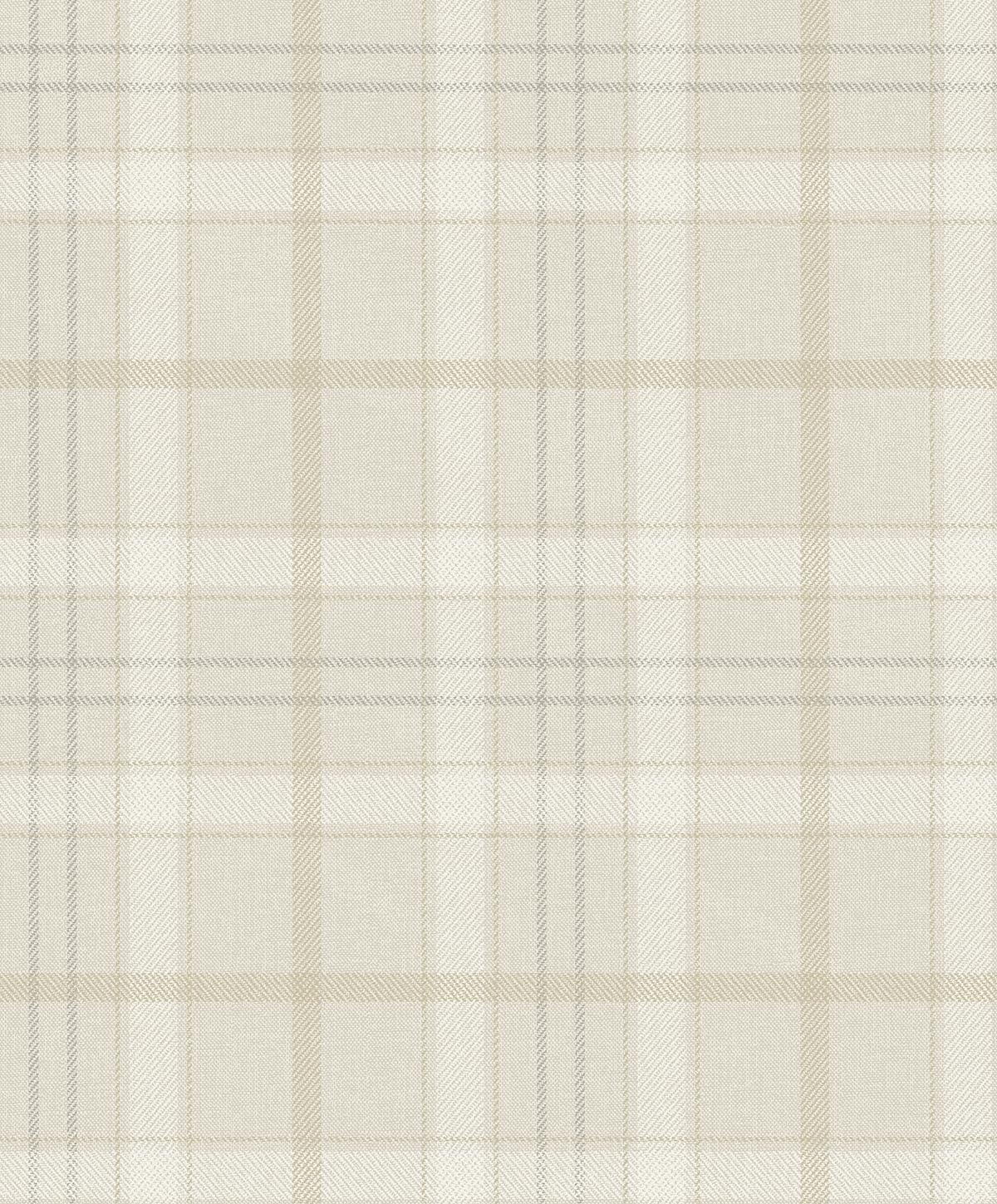 NextWall Neutral Tailor Plaid Peel and Stick Wallpaper - 20.9 in. W x 18 ft. L Roll