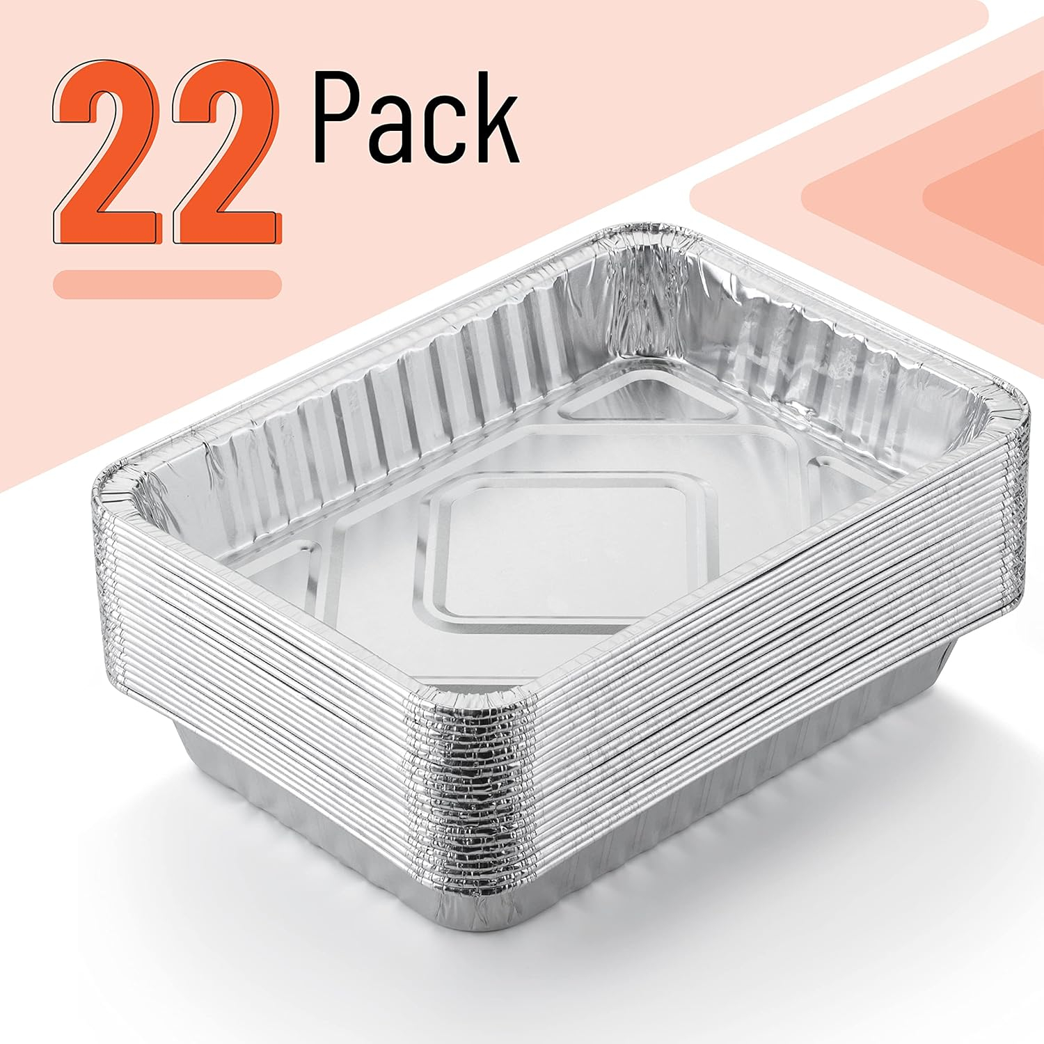 Silver Rectangular Aluminum Oven Safe Grill Drip Pans