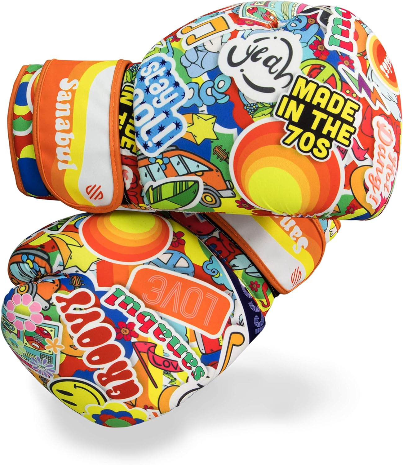 Sanabul Sticker Bomb Adult Boxing Gloves Kickboxing MMA training Punching Heavy Bag