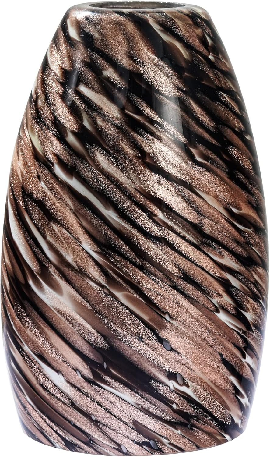 Oval Glass Lamp Shade Only Art Glass Lamp Covers Light Fixture Replacement for Kitchen Island Mini pendant Ceiling Lights Chandelier Hand Blown Glass Shade Replacement (Brown and Blue）