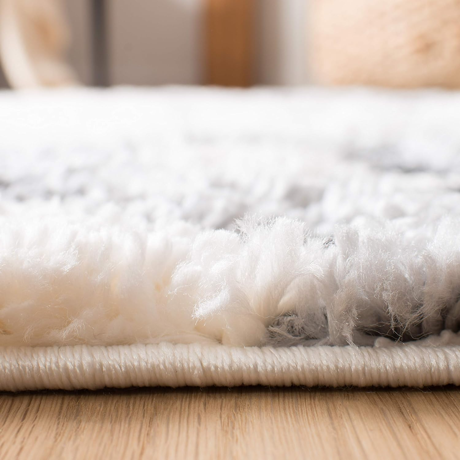 SAFAVIEH Moroccan Tassel Shag Collection X-Large Area Rug - 11' x 15', Ivory & Grey, Boho Design, Non-Shedding & Easy Care, 2-inch Thick Ideal for High Traffic Areas in Living Room, Bedroom (MTS688F)