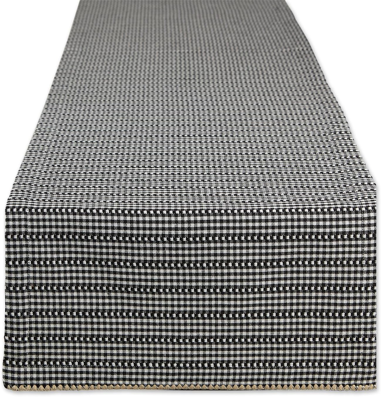 DII Black Farmhouse Gingham Table Runner