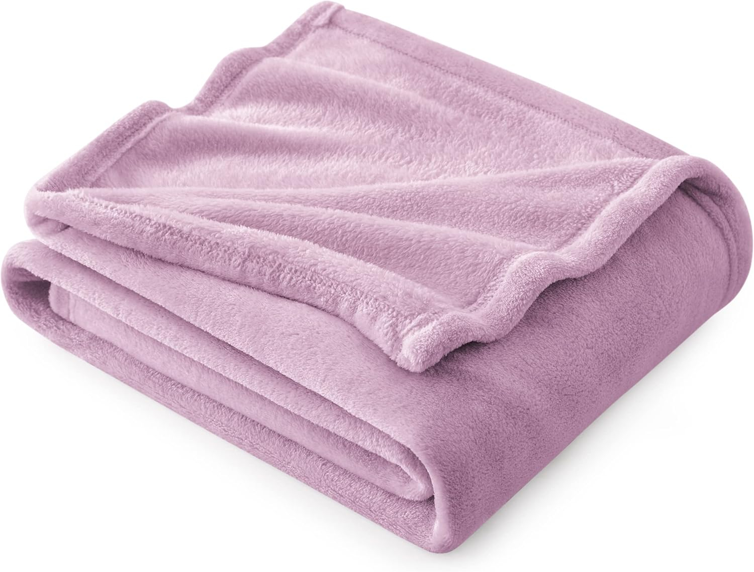 Bedsure Fleece Throw Blanket for Couch Lilac - Lightweight Plush Fuzzy Cozy Soft Blankets and Throws for Sofa, 50x60 inches