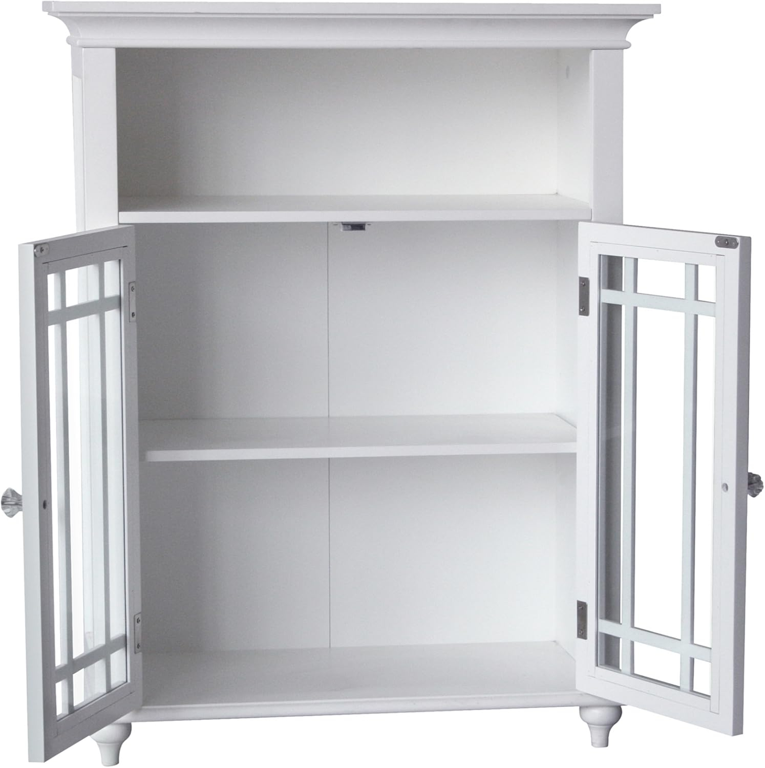 Elegant Home Fashions Neal Double Door Floor Cabinet, White