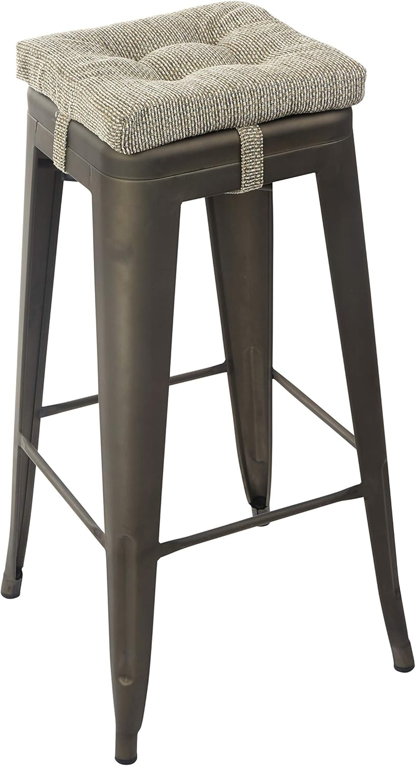 Klear Vu Gripper Square 15" x 15" Bar Stool Cushion with Velcro Straps - Set of 4