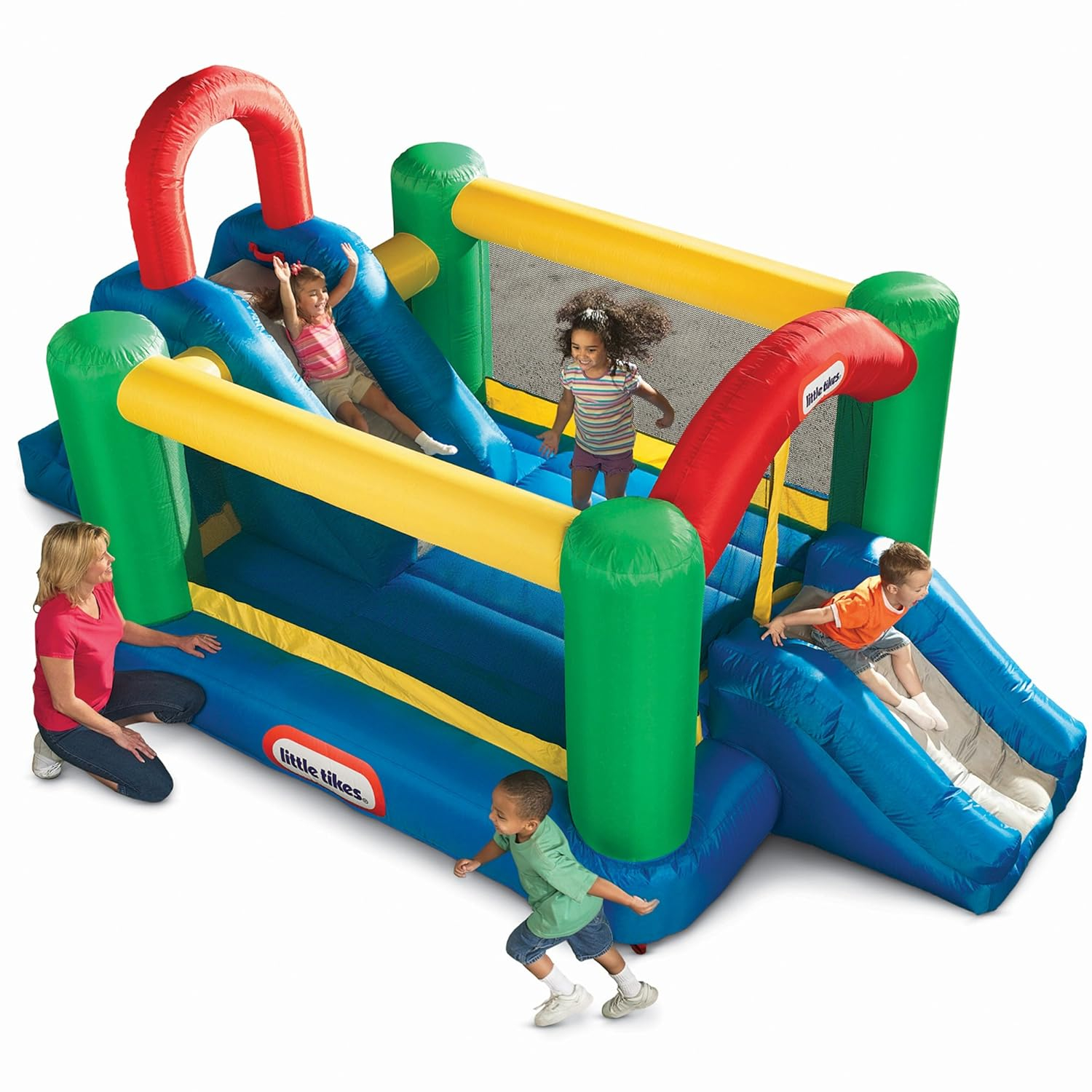 Little Tikes Jump 'n Double Slide Bounce House,Multi-color, for Kids Ages 3 & Up