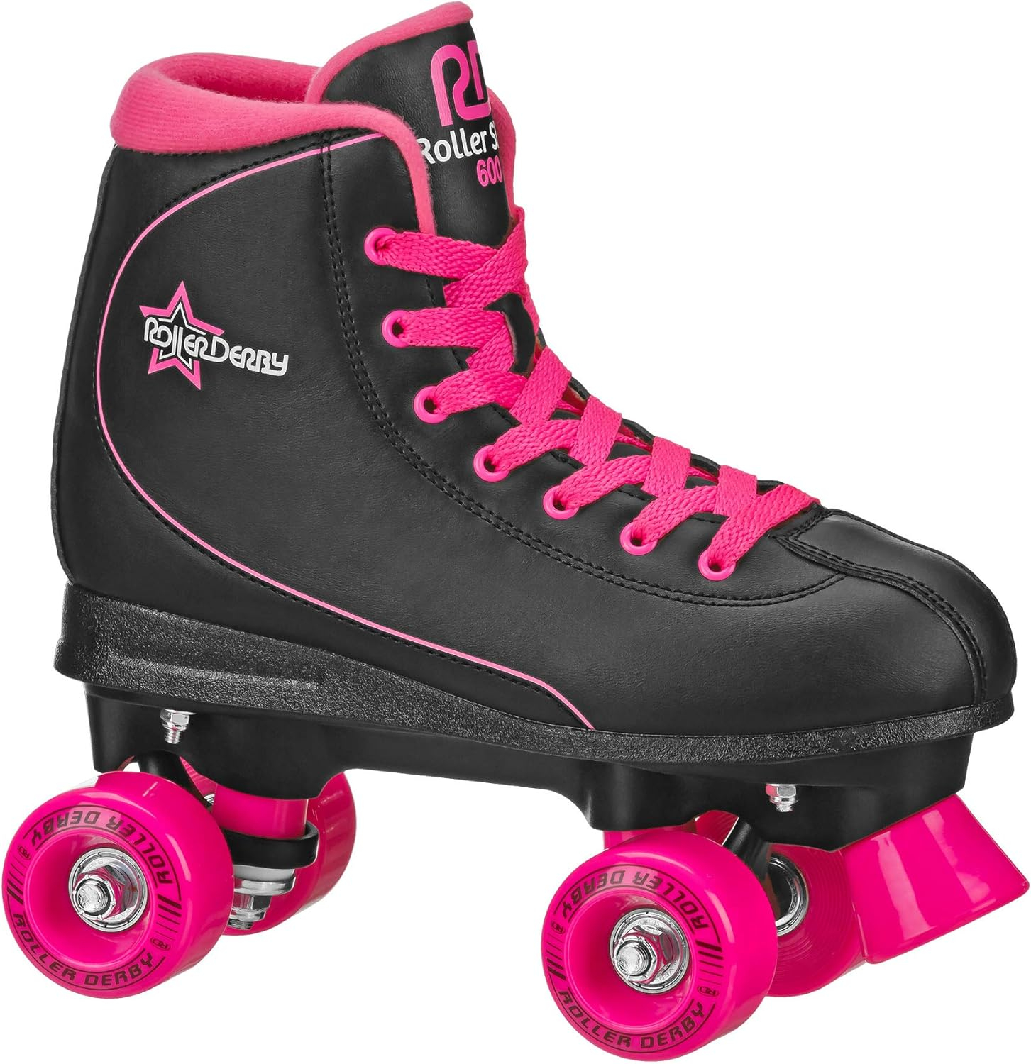 Roller Derby Roller Star 600 Women's Roller Skates - Black/Pink - Size 05