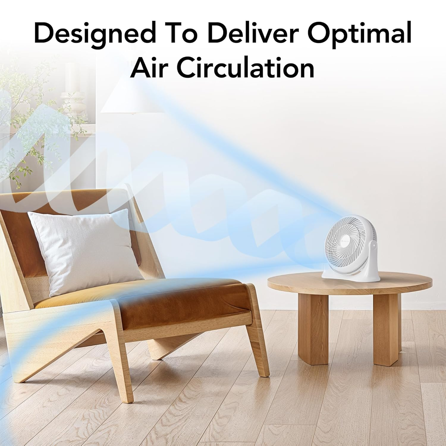 Comfort Zone 11" Desktop Table Fan with Adjustable Tilt, White