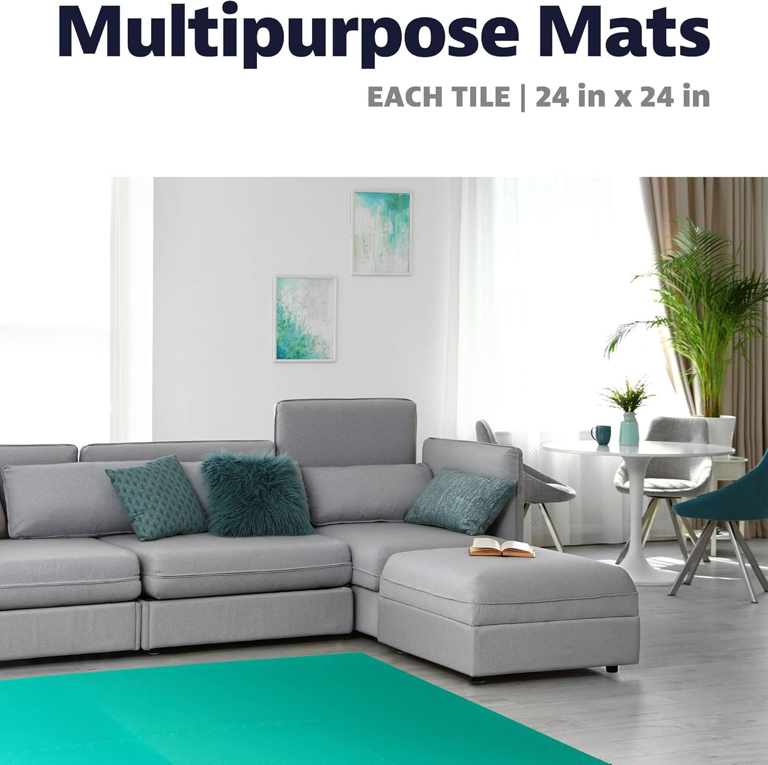We Sell Mats 1/2 Inch Thickness Multipurpose EVA Foam Floor Tiles, Interlocking Floor Mat for Indoor Gym and Home Use 100 Square Feet (25 Tiles) Hunter Green