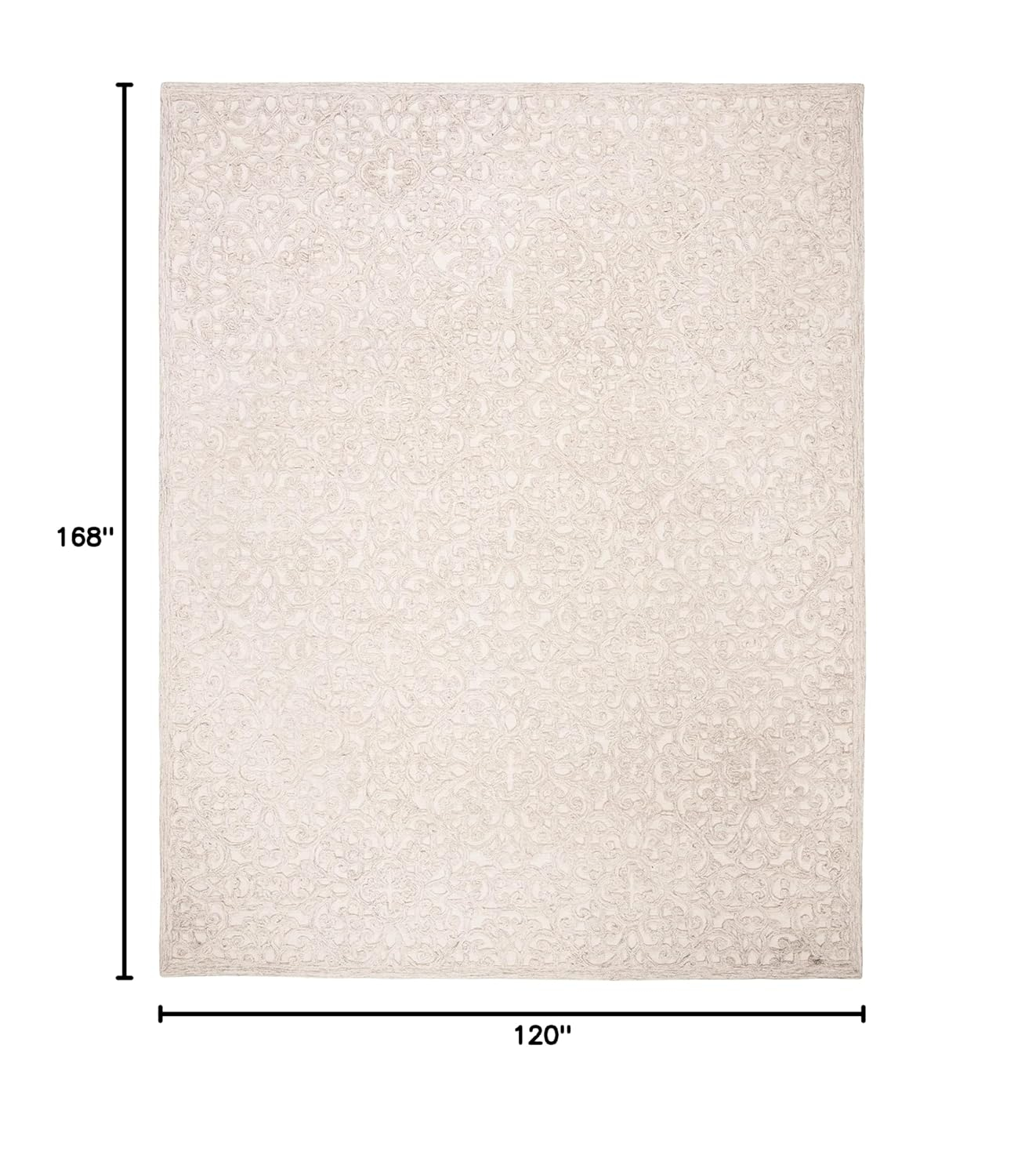 SAFAVIEH Trace Bryan Geometric Area Rug, Camel/Ivory, 10' x 14'