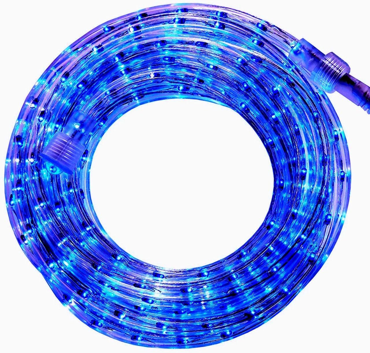 18 ft. LED Blue Rope Light Kit, 216 Lights, Ready-to-Install Connectable Indoor-Outdoor Tube Light, Mounting Clips Included