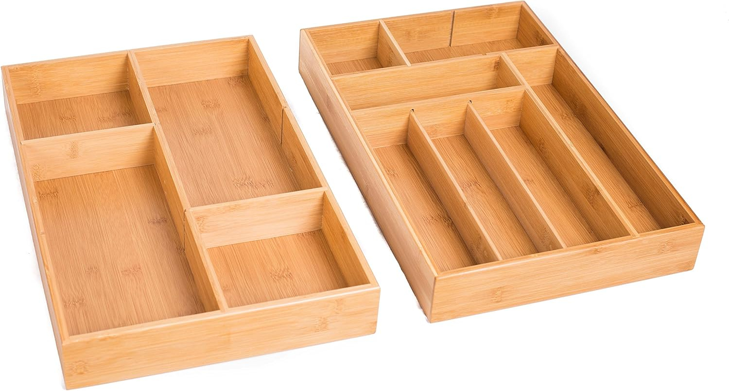 BirdRock Home 2 Piece Drawer Organizer Set