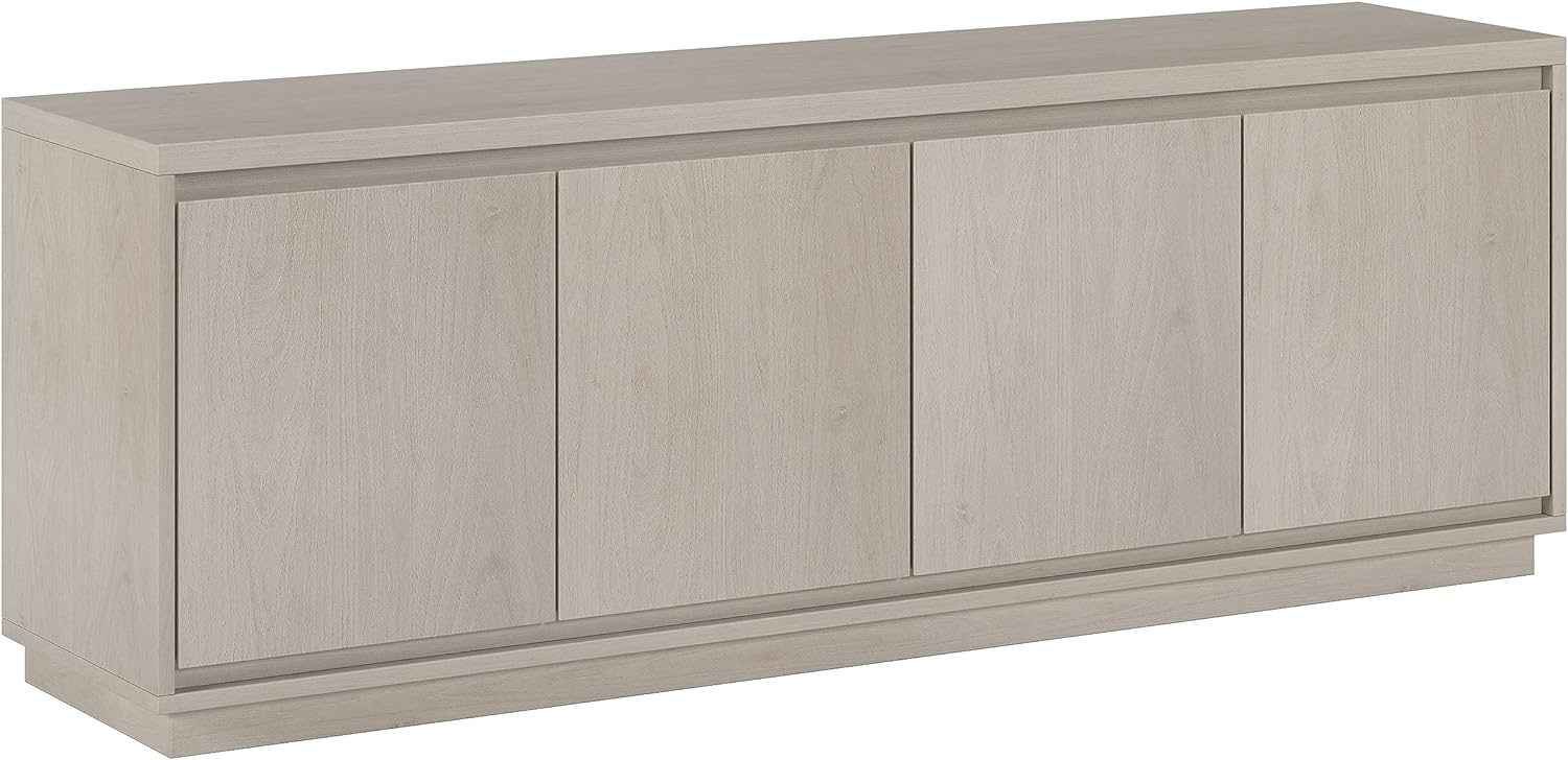 Evelyn&Zoe Presque Rectangular TV Stand for TV's up to 75", Alder Brown