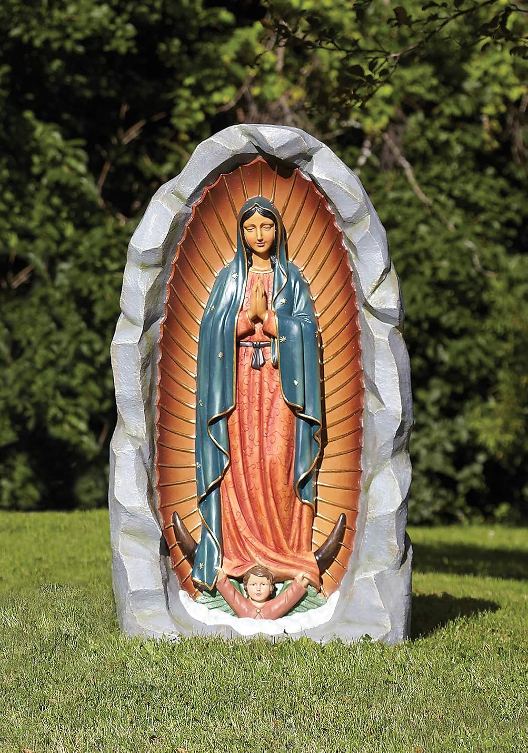 Roman Our Lady of Guadalupe Outdoor Statue - 36"