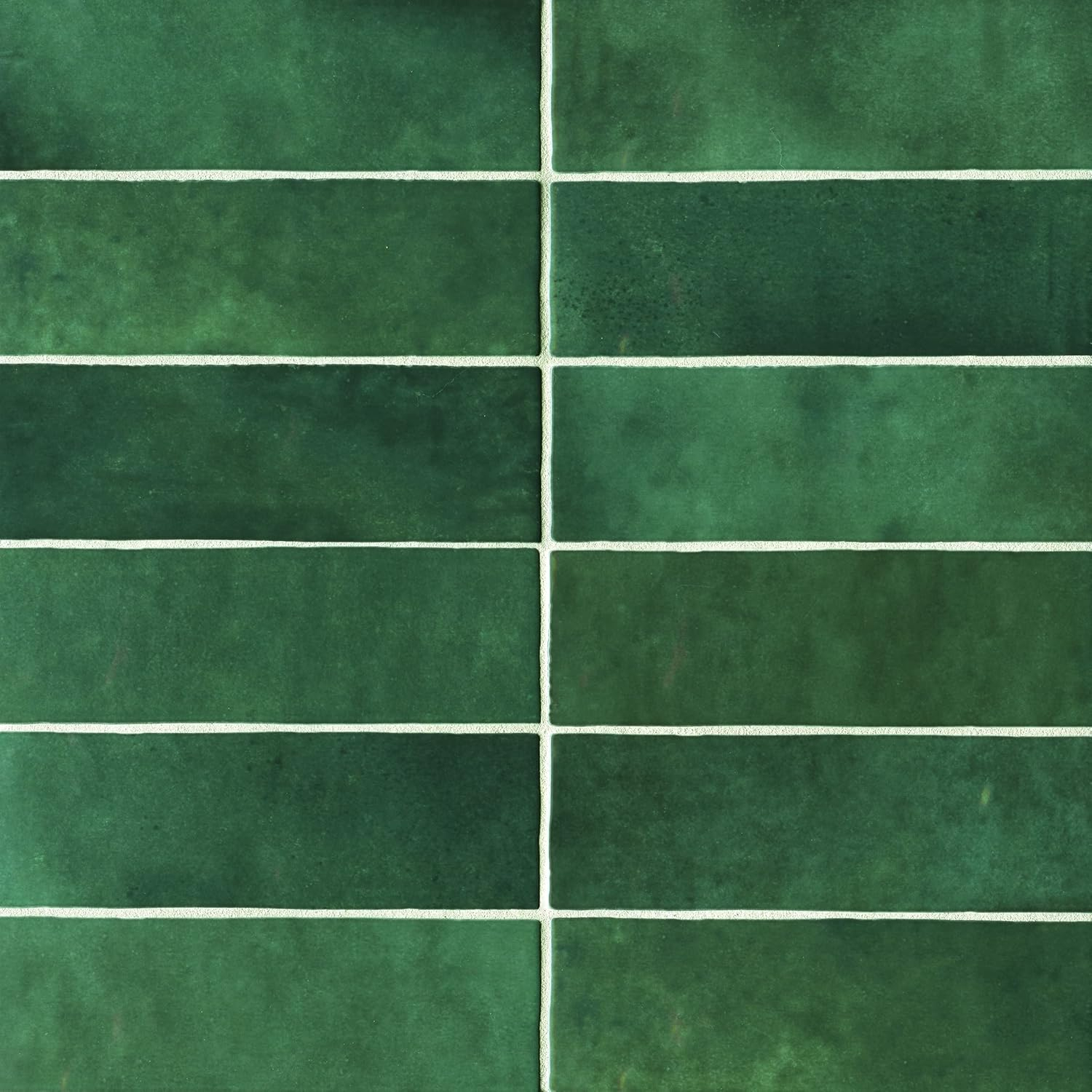 Bedrosians Cloe Rectangle Gloss Ceramic Tile 3 x 8, Green (10.64 sq. ft./Case)