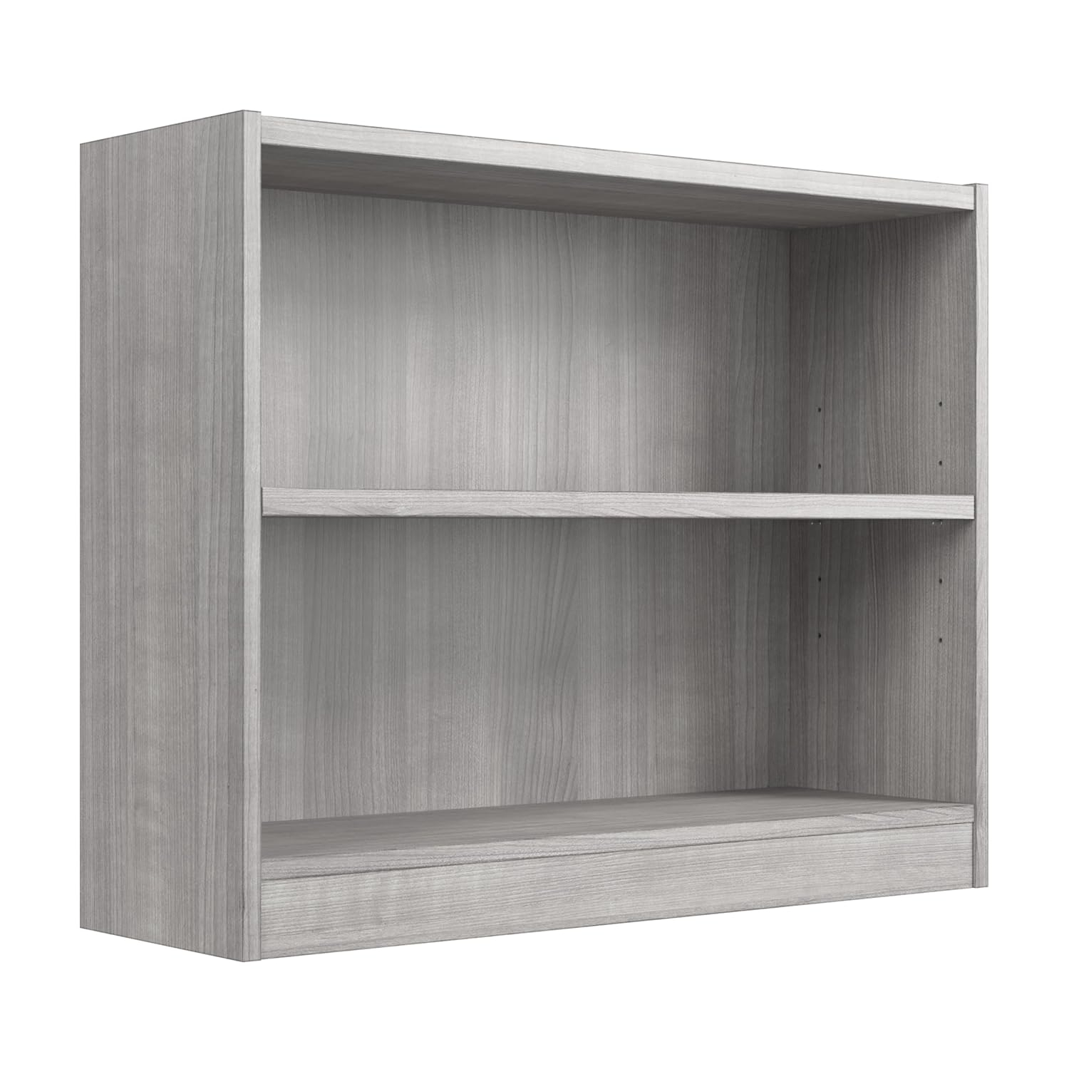 Universal Small 2 Shelf Bookcase in Platinum Gray - Engineered Wood